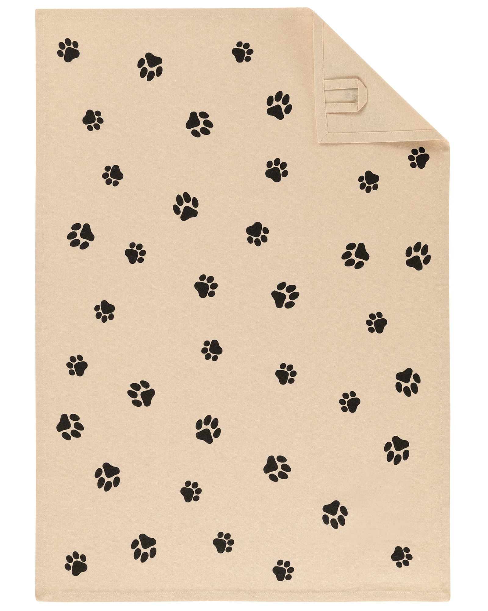 Cawö Home Geschirrtücher Cuisine WE LOVE DOGS Paws 6247 schwarz/beige - 93 - 50x70 cm