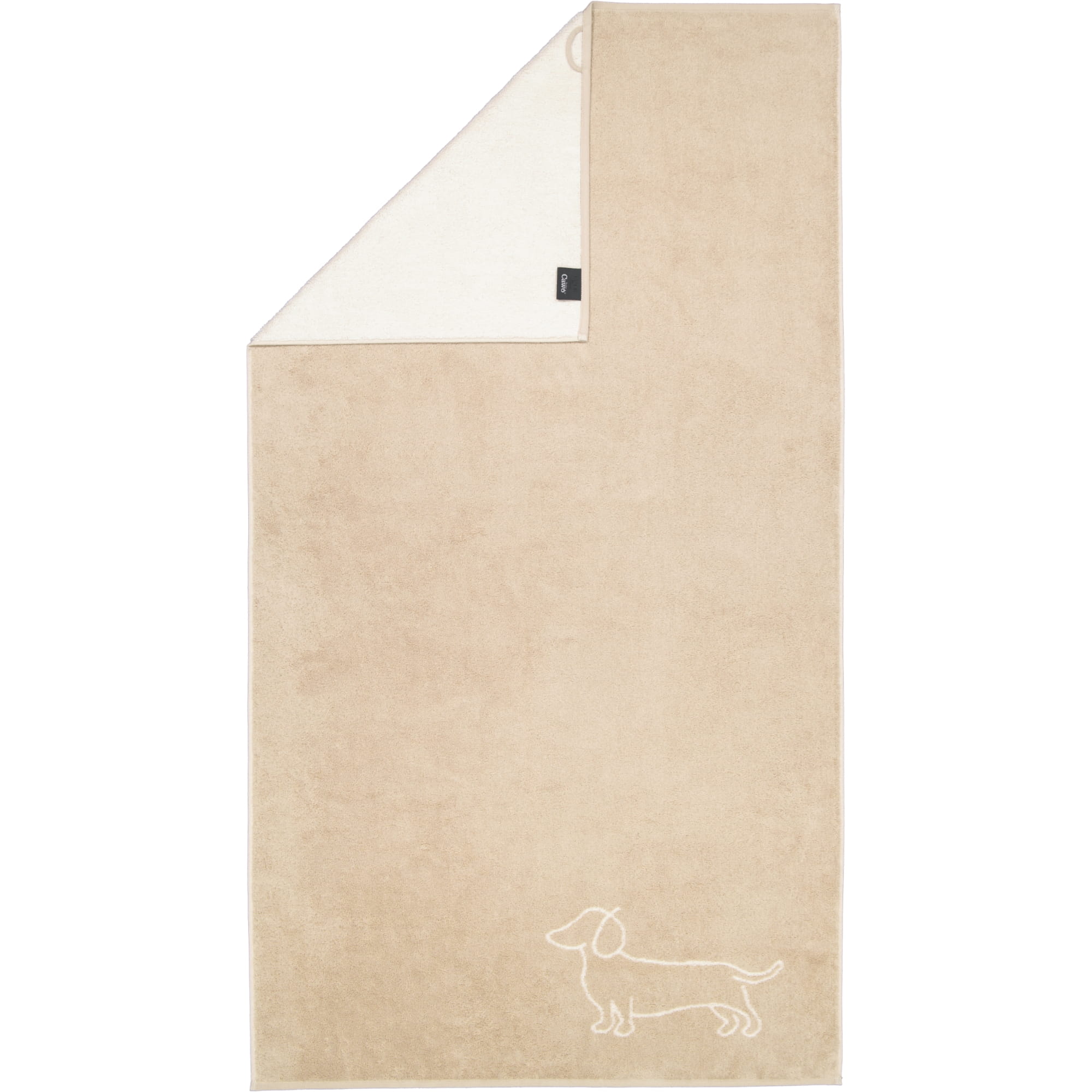 Cawö Handtücher WE LOVE DOGS Companion 6248 Natur-Beige - 33 - Duschtuch 80x150 cm