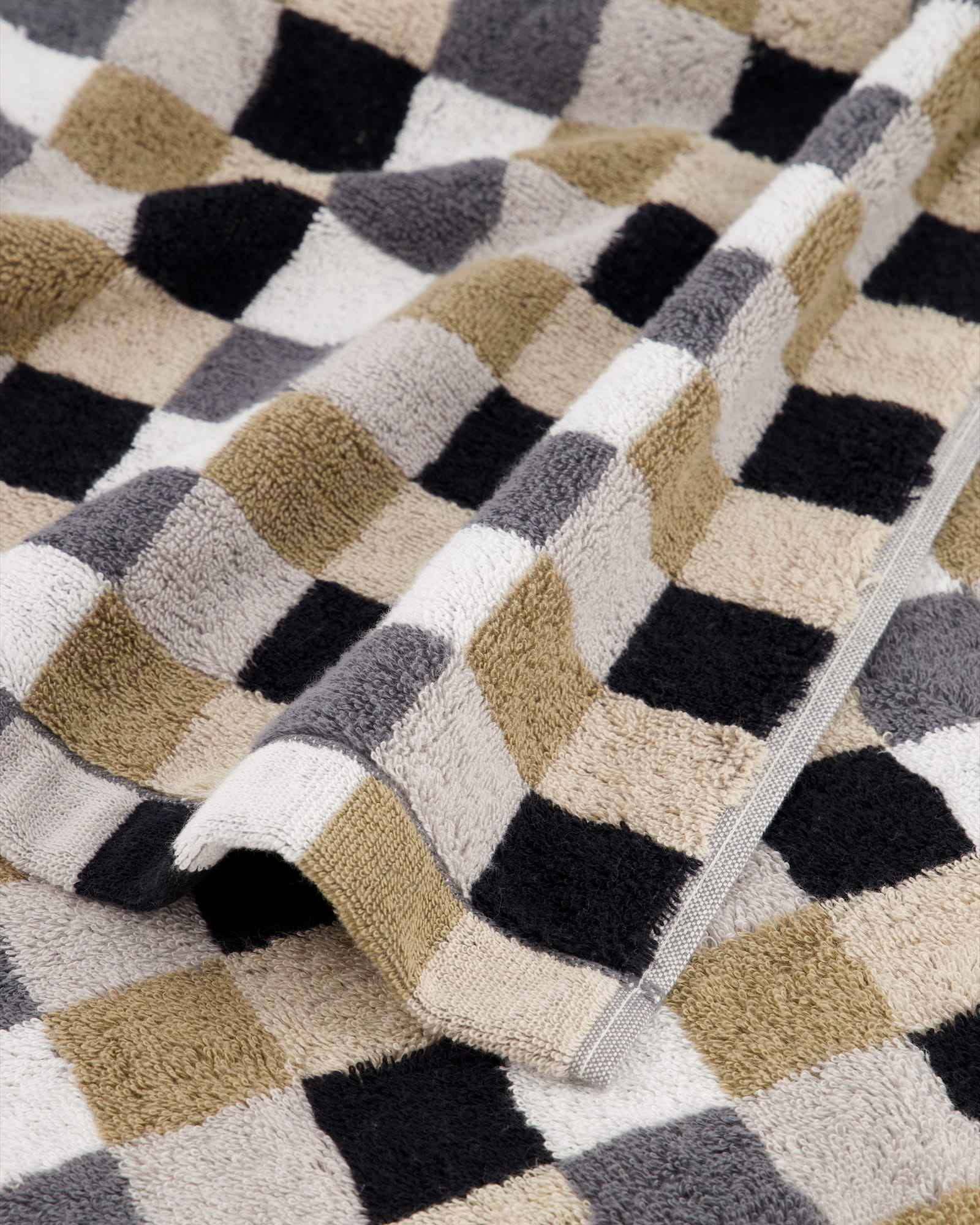 Cawö - Life Style Karo 7047 - Farbe: 37 - kiesel - Gästetuch 30x50 cm