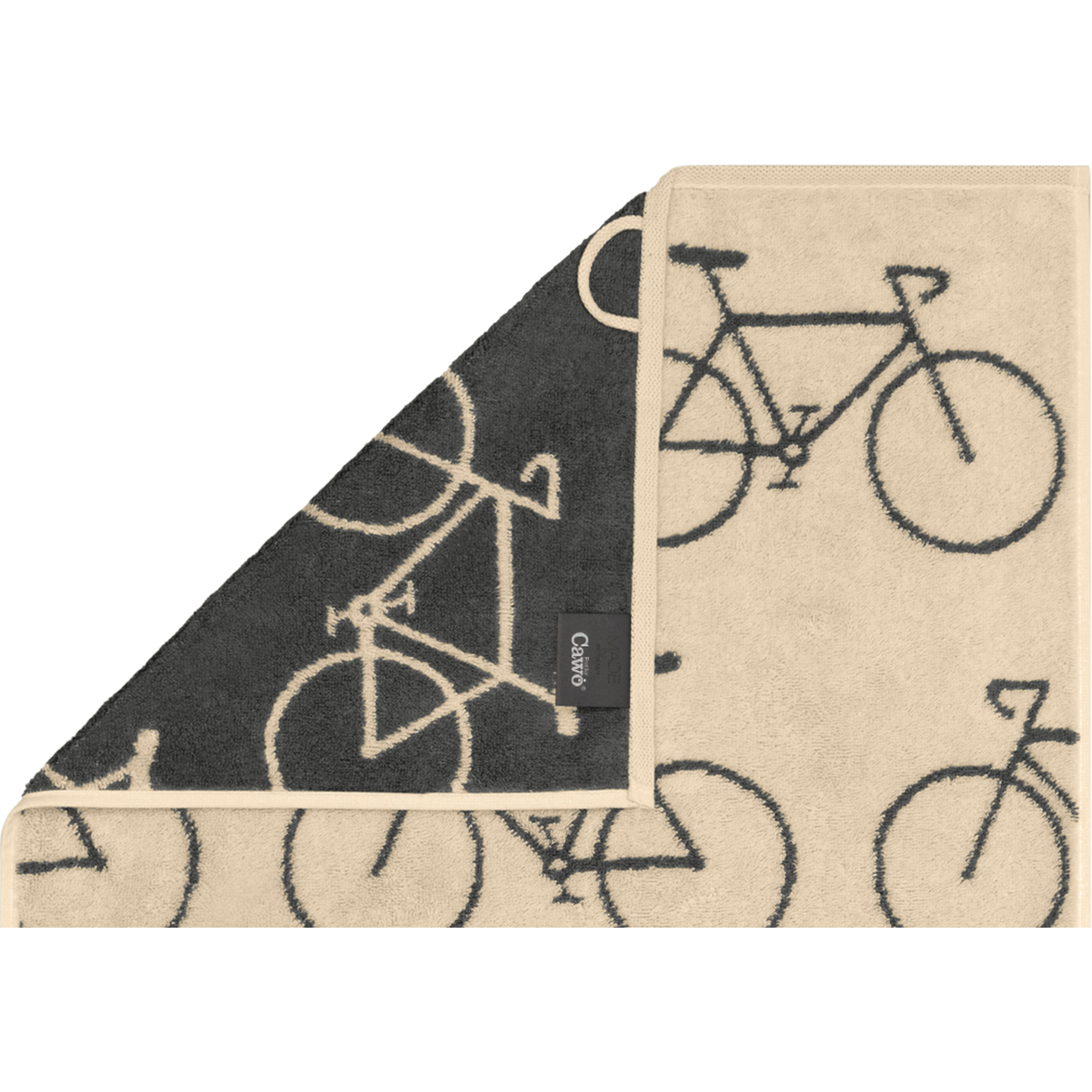 Cawö Handtücher Velo Edition Allover Fahrrad 6299 beige - 33