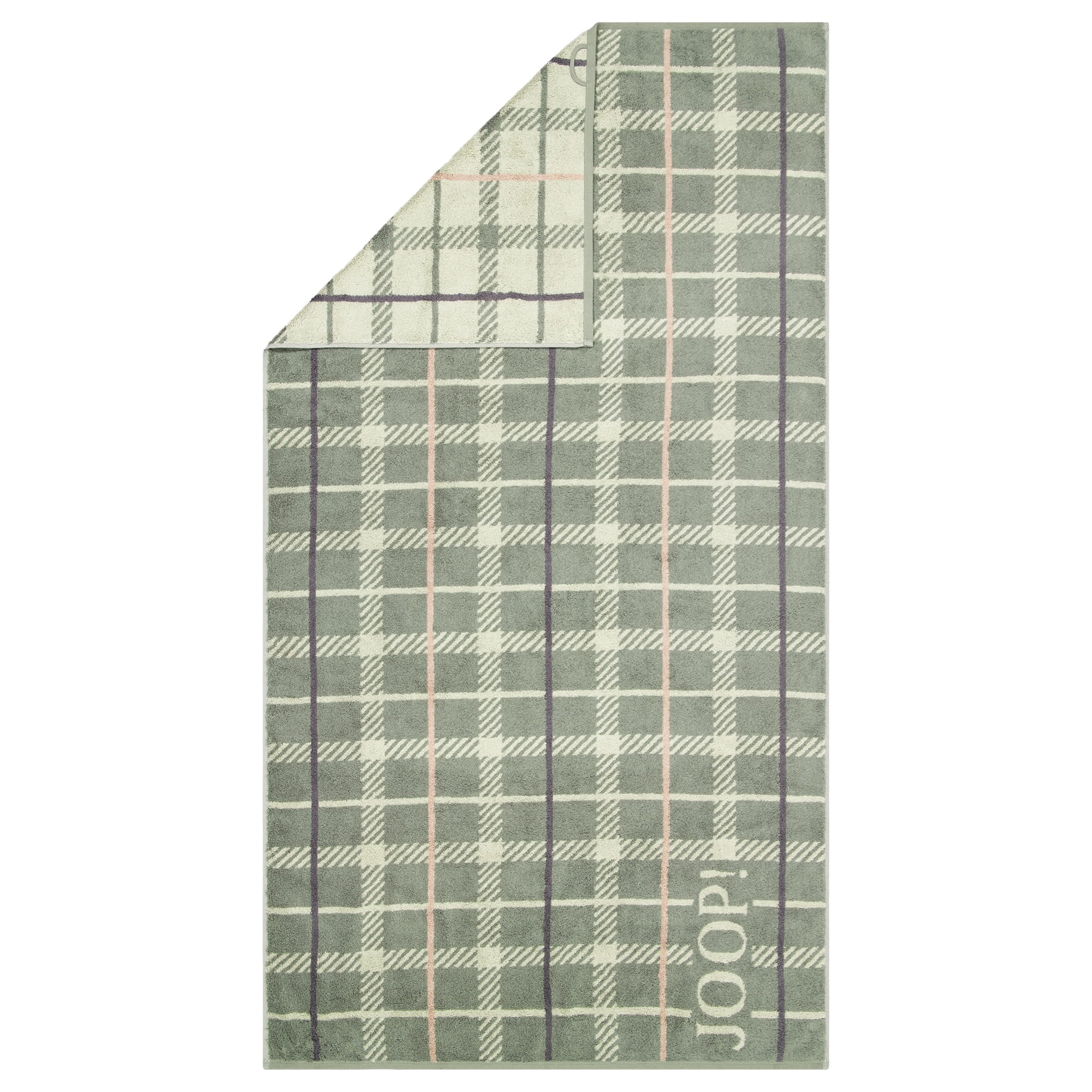 JOOP! Handtücher Contour Checked 1715 Oliv - 47 - Duschtuch 80x150 cm