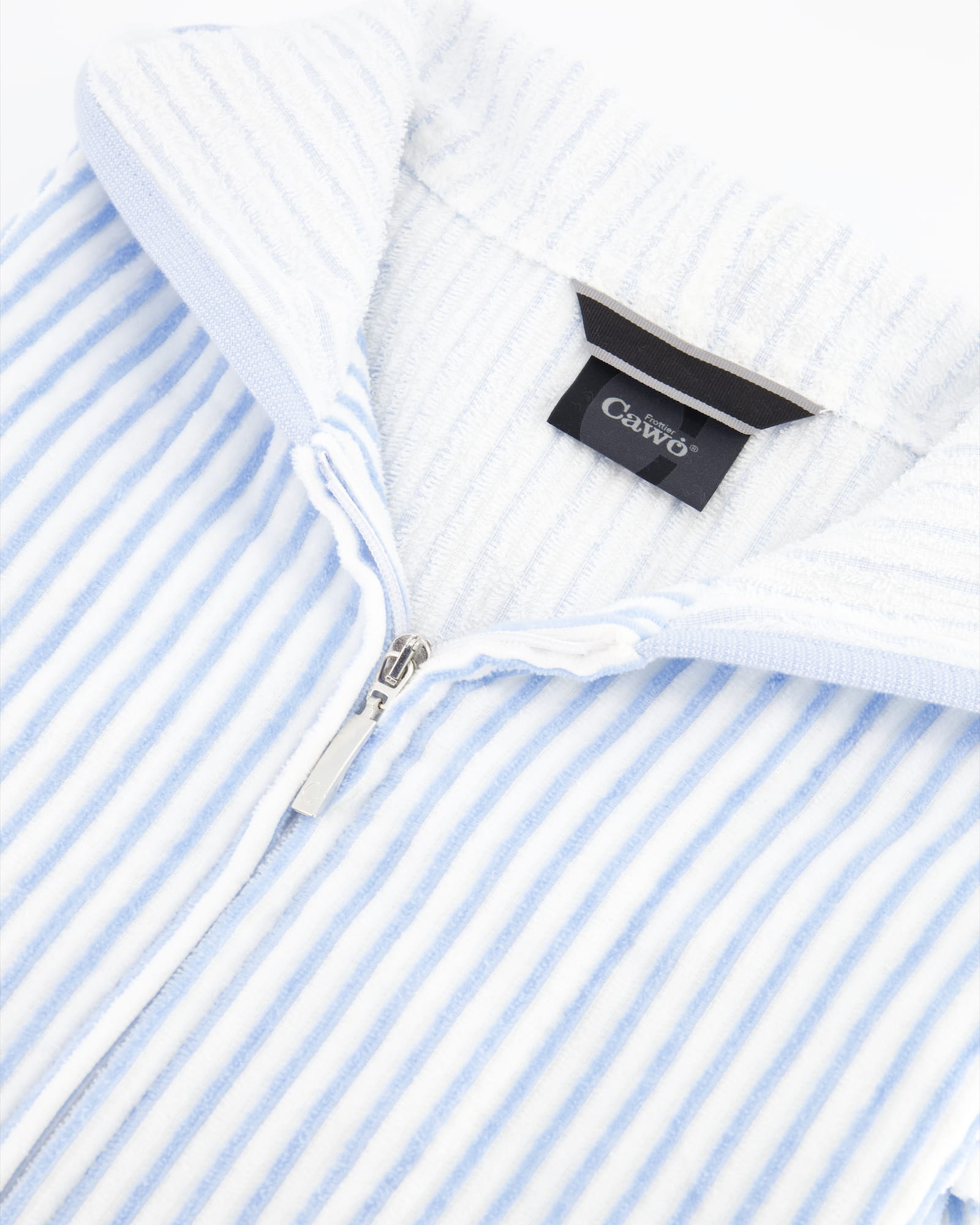 Cawö Bademäntel Damen Reißverschluss 6416 mittelblau - 11