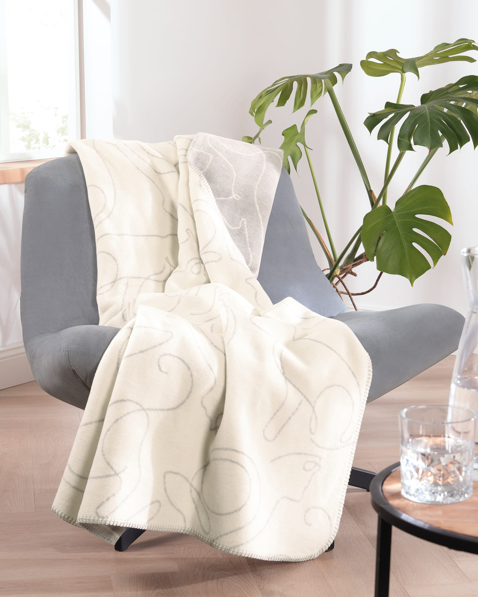 Cawö Wohndecken CUTE CATS EDITION Cats 62640 natur/stein - 67 - 150x200 cm