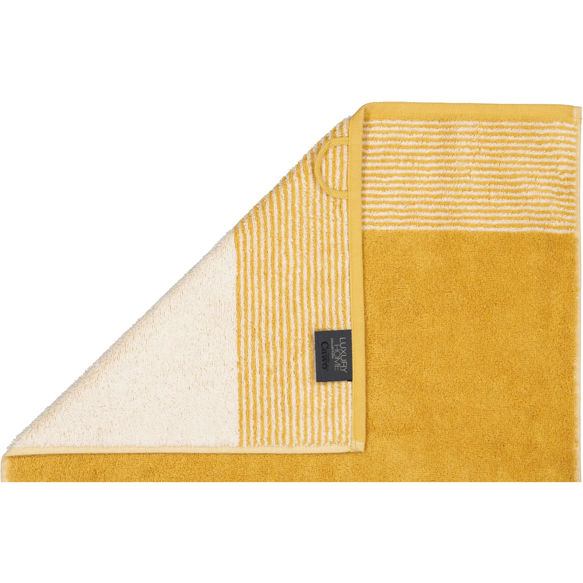 Cawö Handtücher Luxury Home Two-Tone 590 gold - 53 - Waschhandschuh 16x22 cm
