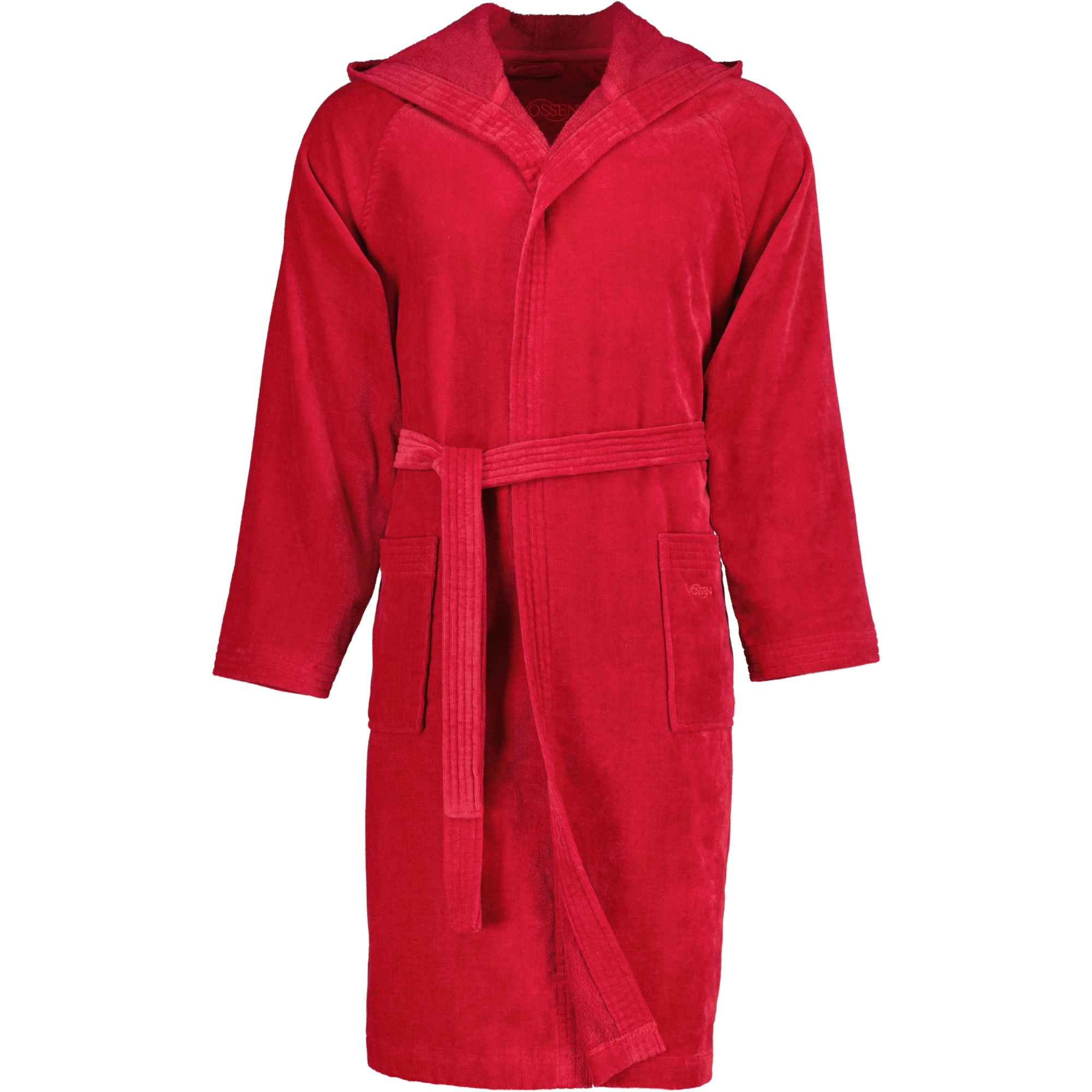 Vossen Bademäntel unisex Kurzmantel mit Kapuze Texas rubin - 3900 - XS