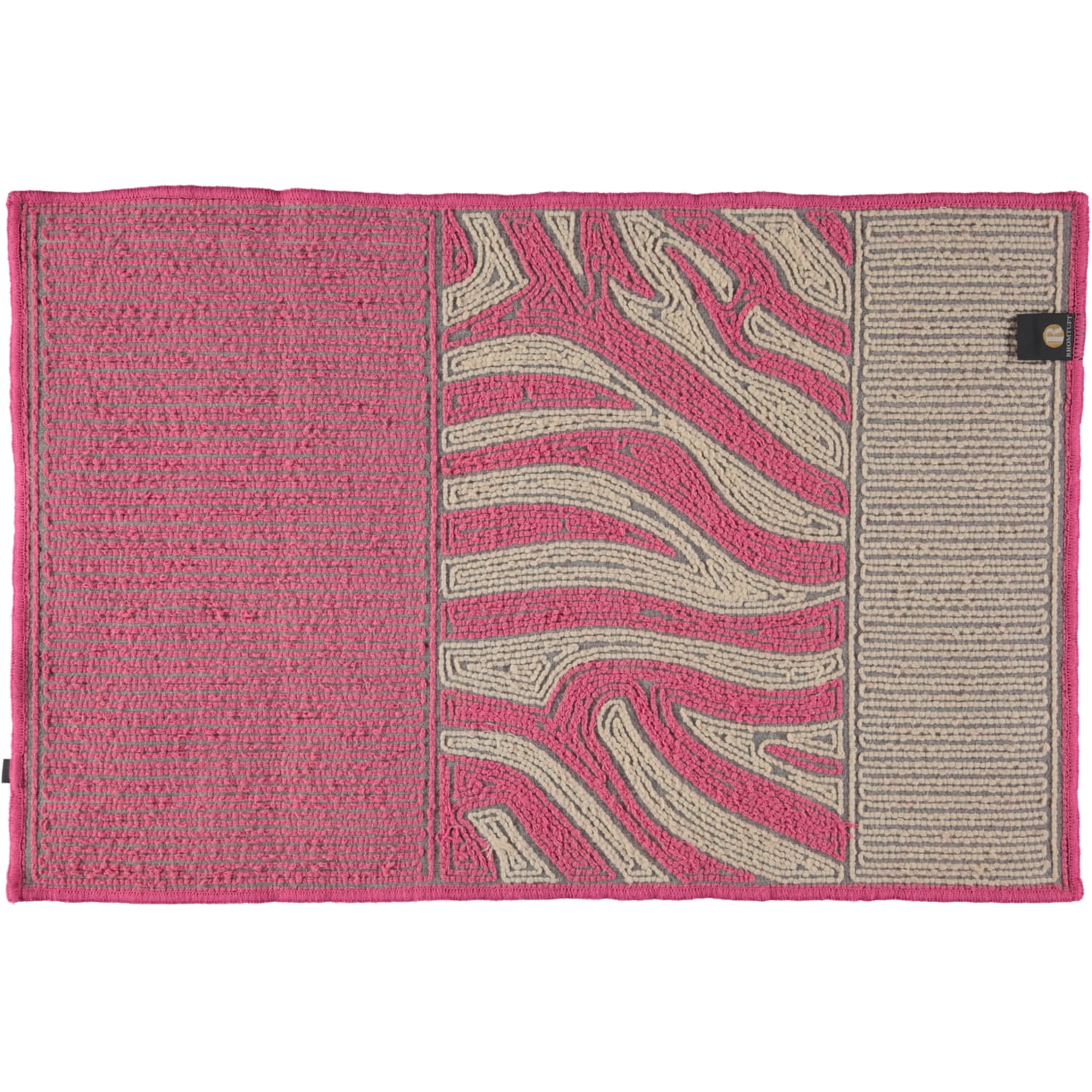 Rhomtuft - Badteppiche Zebra - Farbe: fuchsia/weiss - 1403 - 70x130 cm