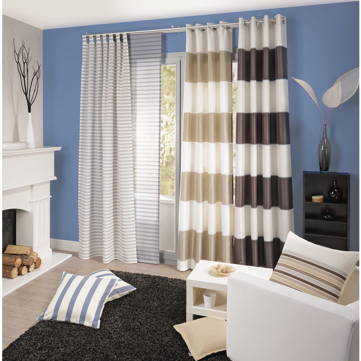 Schöner Wohnen Ösenschal Belt - 120x245 cm - Farbe: Natur - 030 (40238)