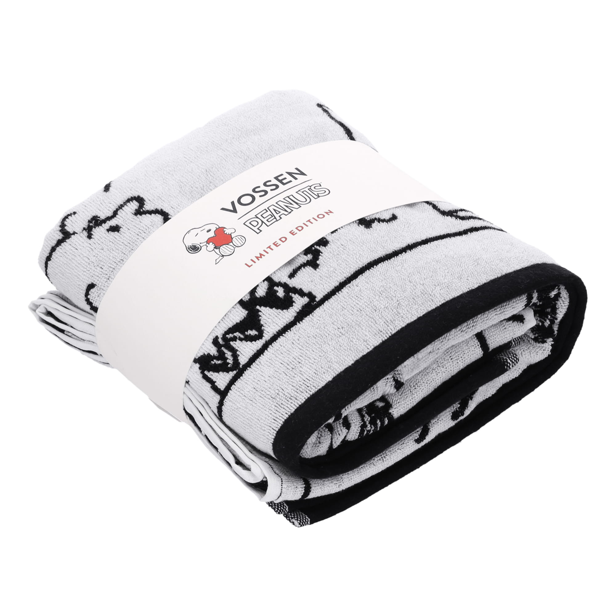 Vossen Handtücher PEANUTS Moments black-white - 0001 - Duschtuch 67x140 cm