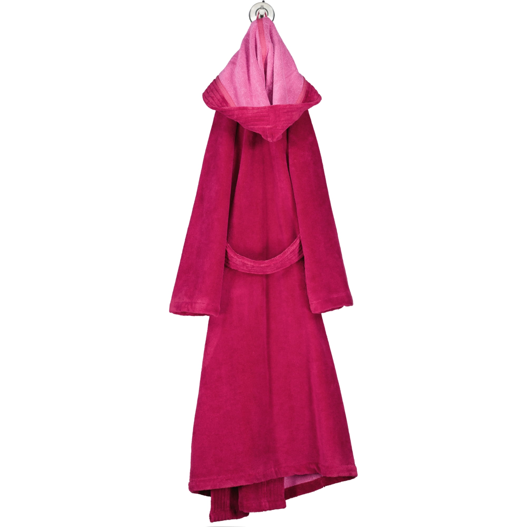 Cawö Home Damen Bademantel Kapuze  802 - Farbe: beere - 22 - M
