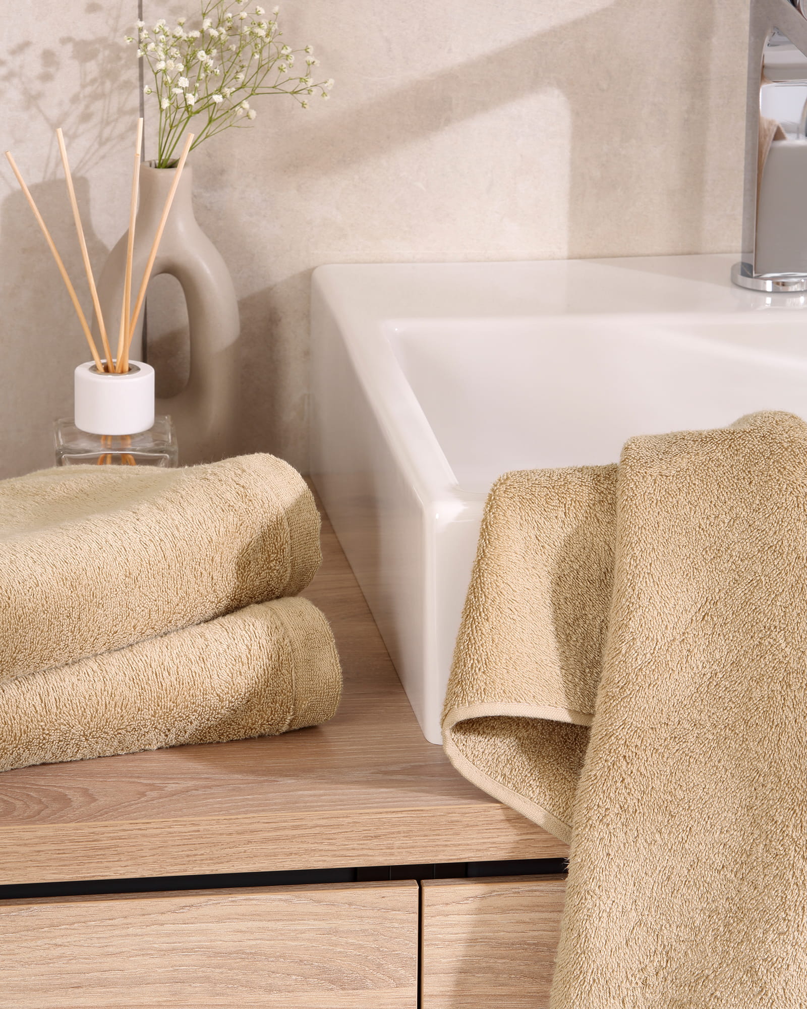 Cawö Handtücher Lifestyle Uni 7007 camel - 342 - Handtuch 50x100 cm