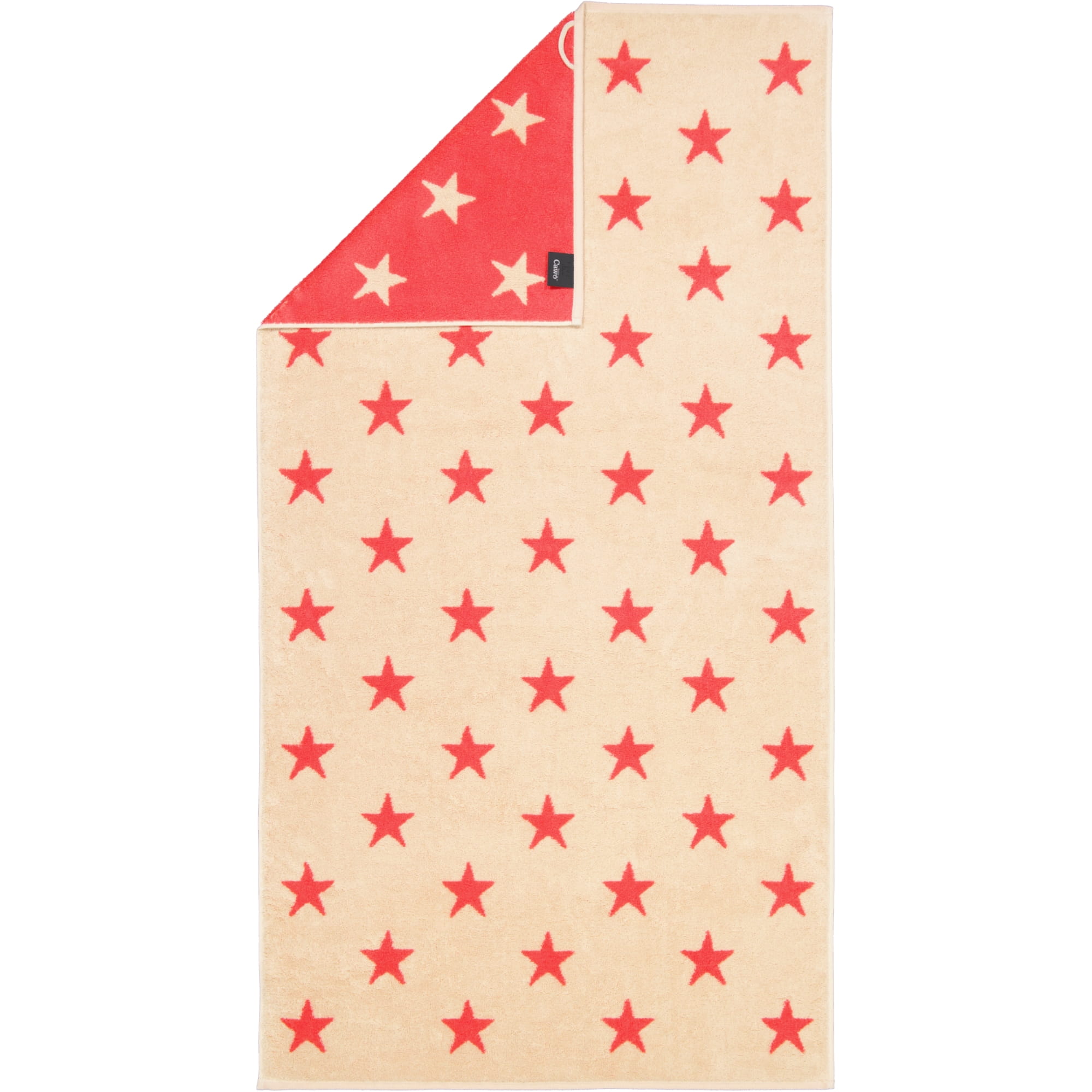 Cawö Handtücher NEW STARS Sterne groß 6260 beige/pink - 32 - Duschtuch 70x140 cm