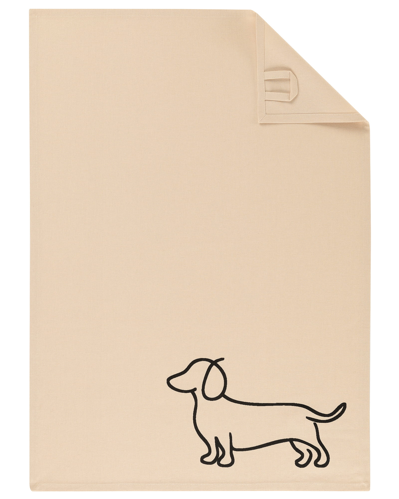 Cawö Home Geschirrtücher Cuisine WE LOVE DOGS Companion 6248 schwarz/beige - 93 - 50x70 cm