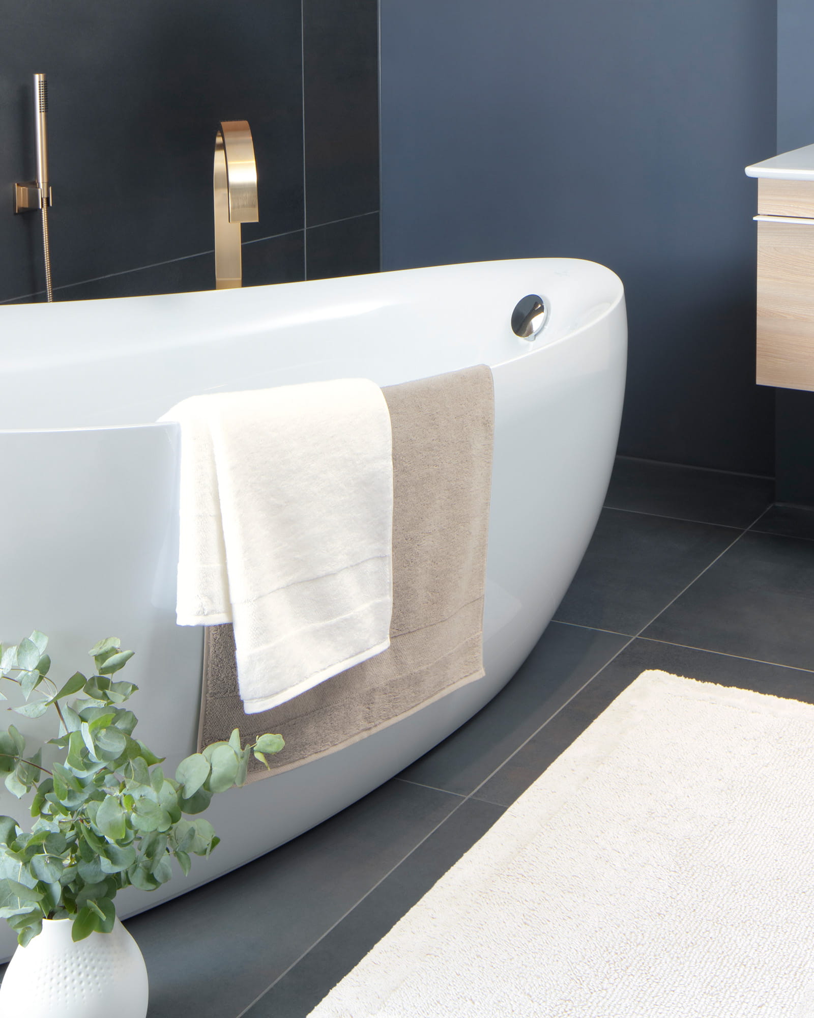 Villeroy & Boch - Badteppich Coordinates Charisma 2555 - Farbe: brilliant white - 600 - 60x60 cm