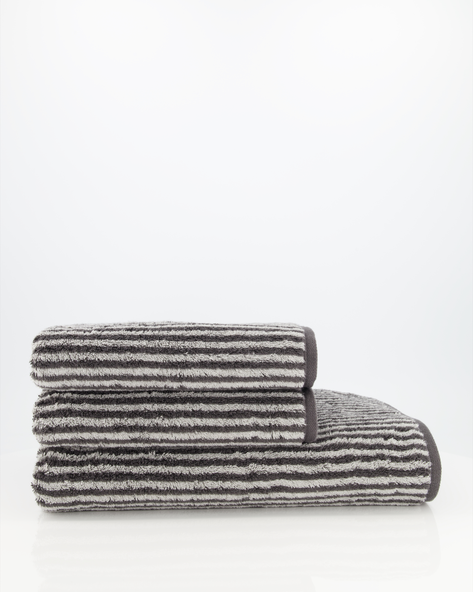 Cawö Handtücher Two-Tone Stripes 480 basalt - 73