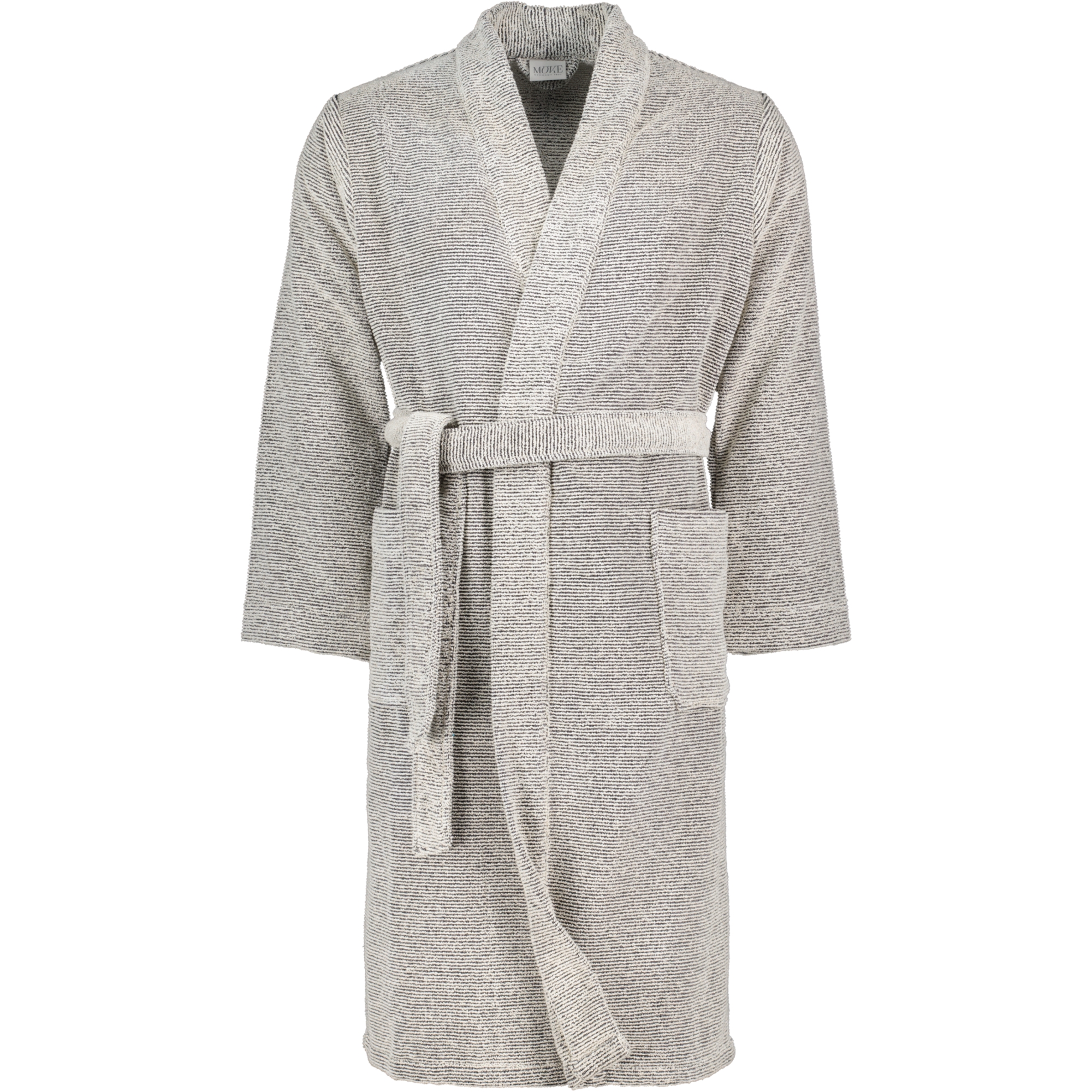 Möve Bademäntel unisex Kimono Eden nature/black - 081