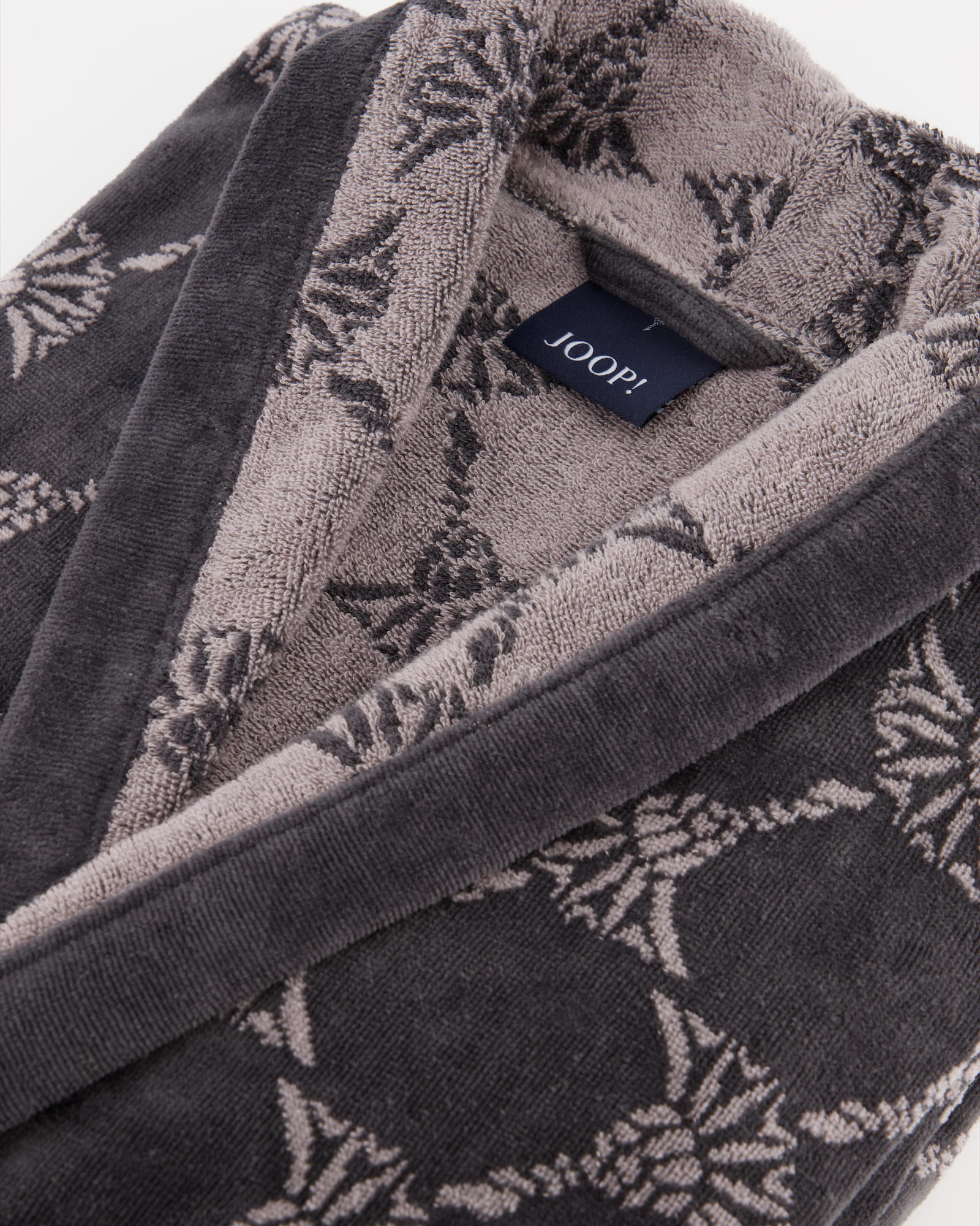 JOOP! Bademäntel Damen Schalkragen Cornflower 1645 anthrazit - 77