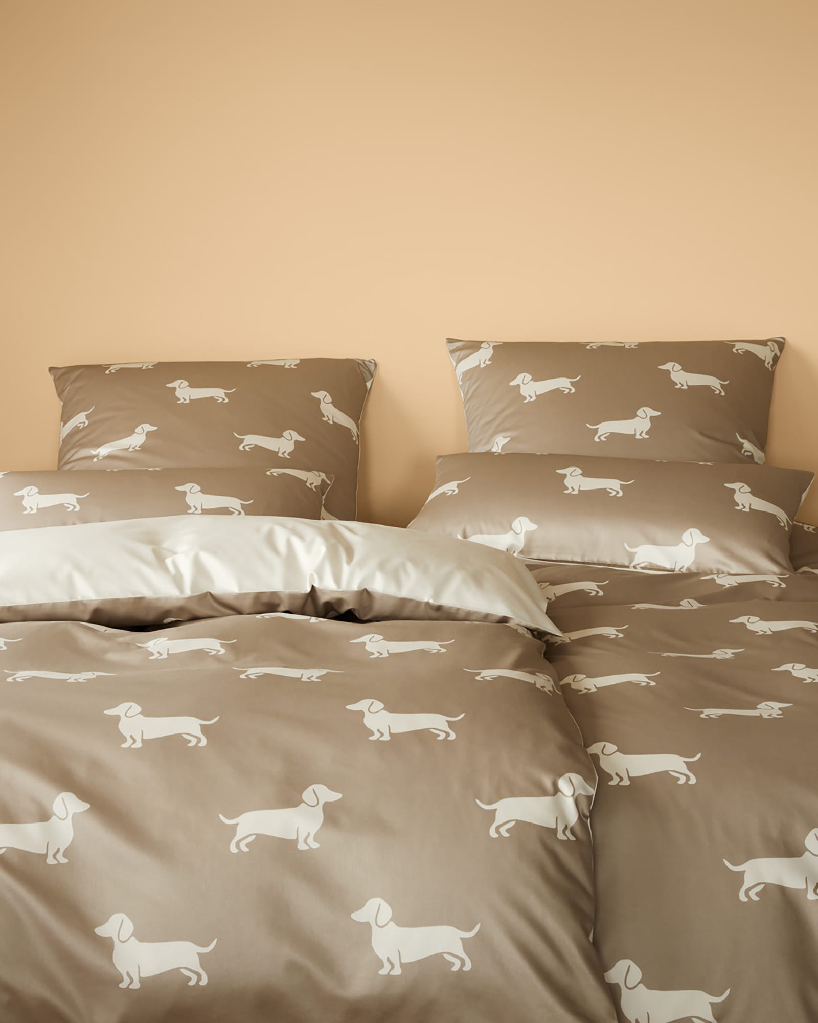 elegante Kissenbezüge WE LOVE DOGS Companion 24542 Natur-Beige - 7 - Kissen 40x80 cm