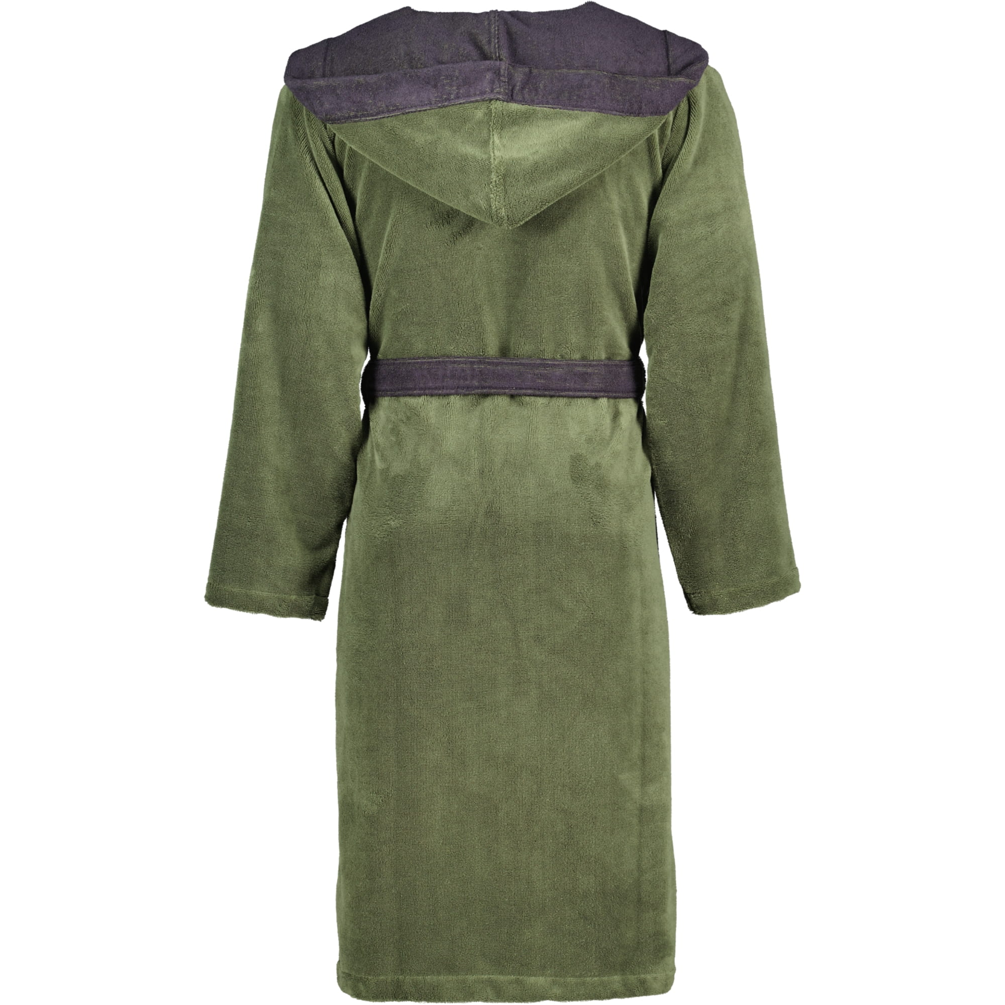 Vossen Bademäntel unisex Kapuze Poppy mud green/anthrazit - 0032 - XS