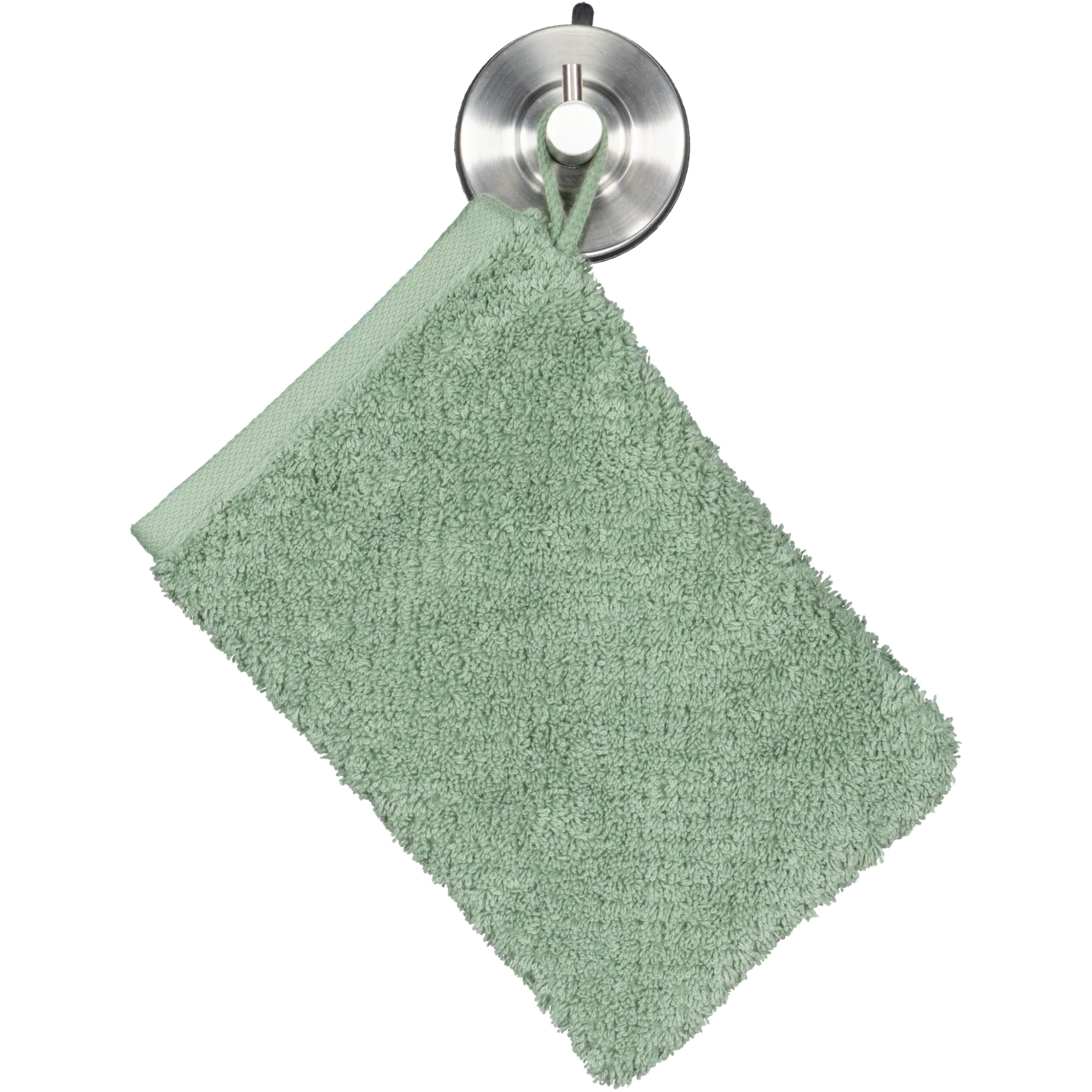 Cawö Handtücher Pure 6500 - Farbe: salbei - 443 - Waschhandschuh 16x22 cm