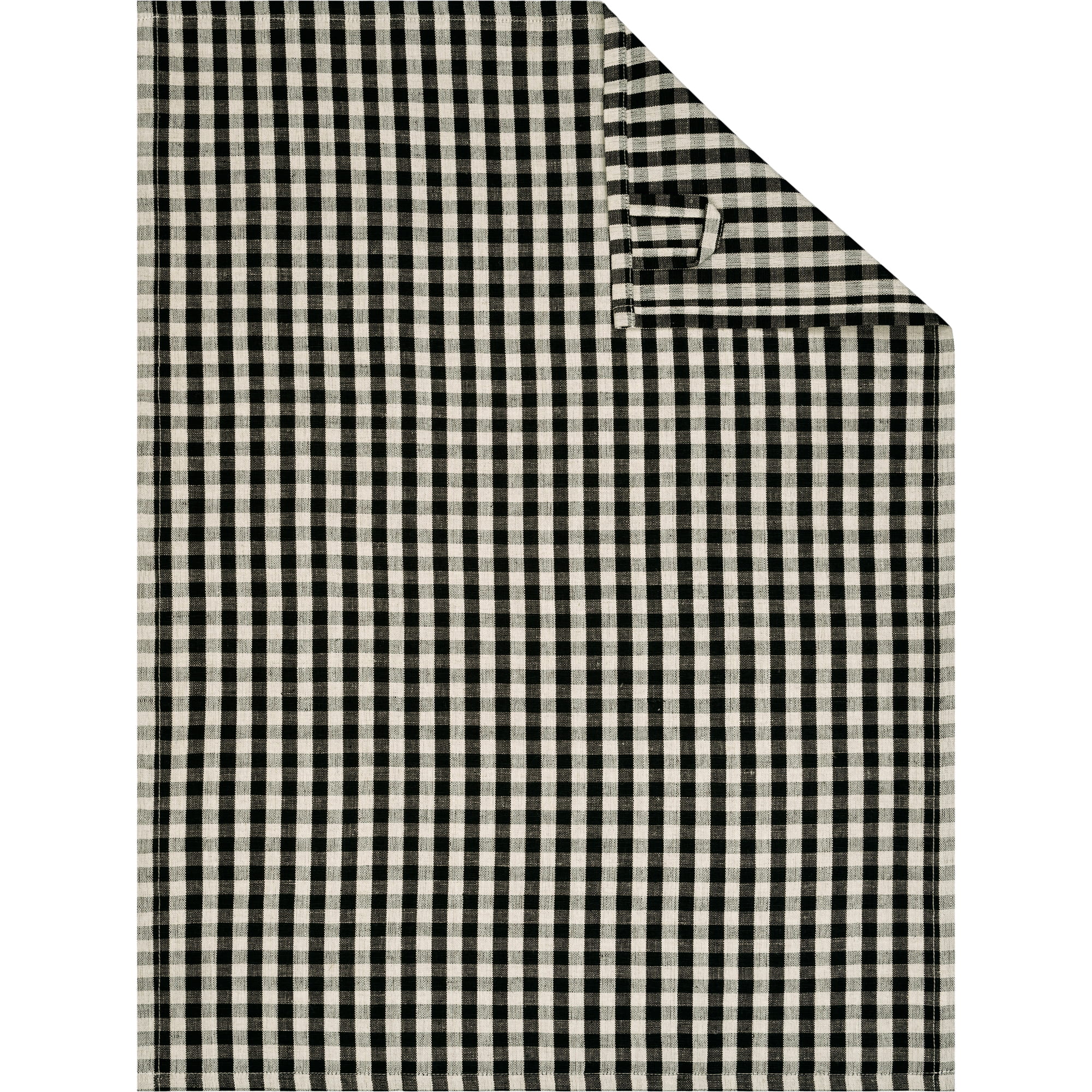 Cawö Home Geschirrtücher Linen Classics Karo 538 schwarz - 93 - 50x70 cm