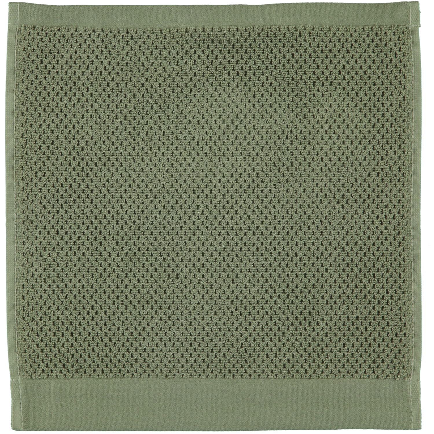 Rhomtuft - Handtücher Baronesse - Farbe: olive - 404 - Seiflappen 30x30 cm