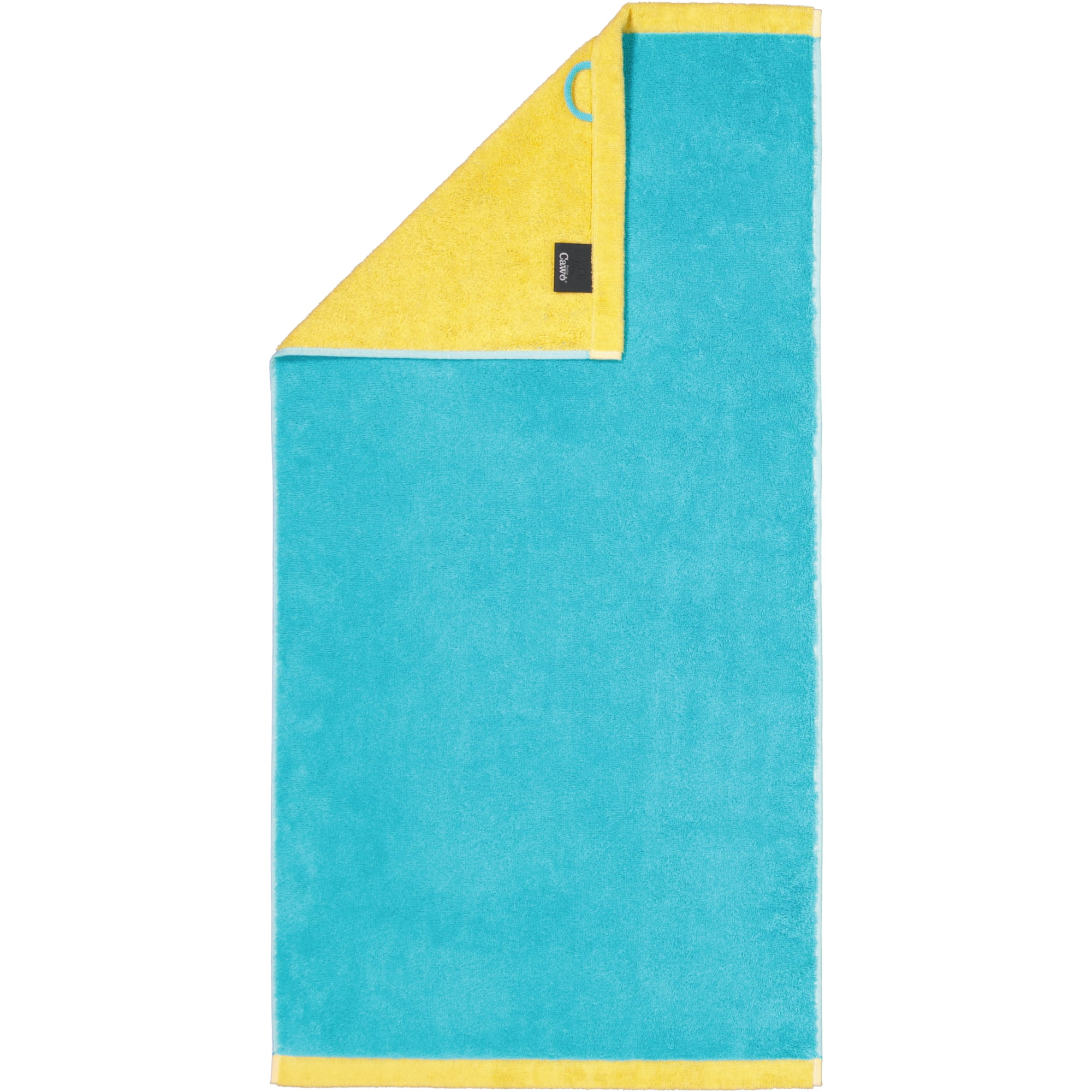 Cawö Handtücher Lifestyle Splash 7071 türkis/apricot - 15 - Handtuch 50x100 cm
