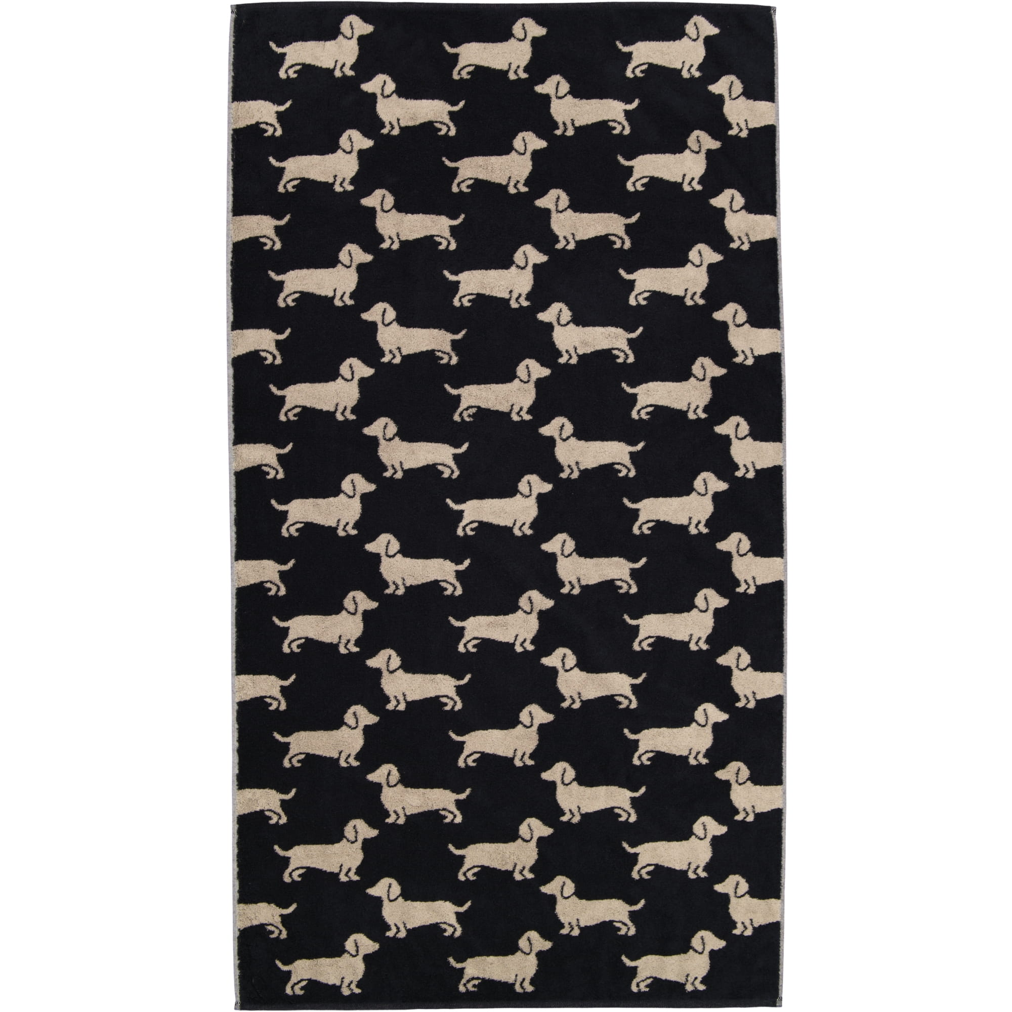 Cawö Handtücher WE LOVE DOGS 6246 Schwarz-Beige - 93 - Duschtuch 80x150 cm