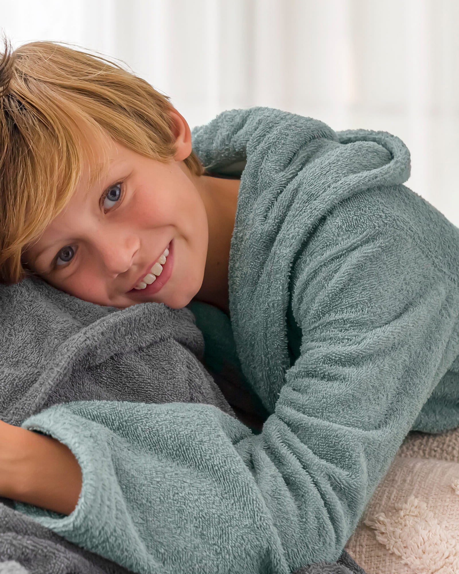 Möve Kinderbademäntel Kapuze Superwuschel Kids & Teens stone - 850