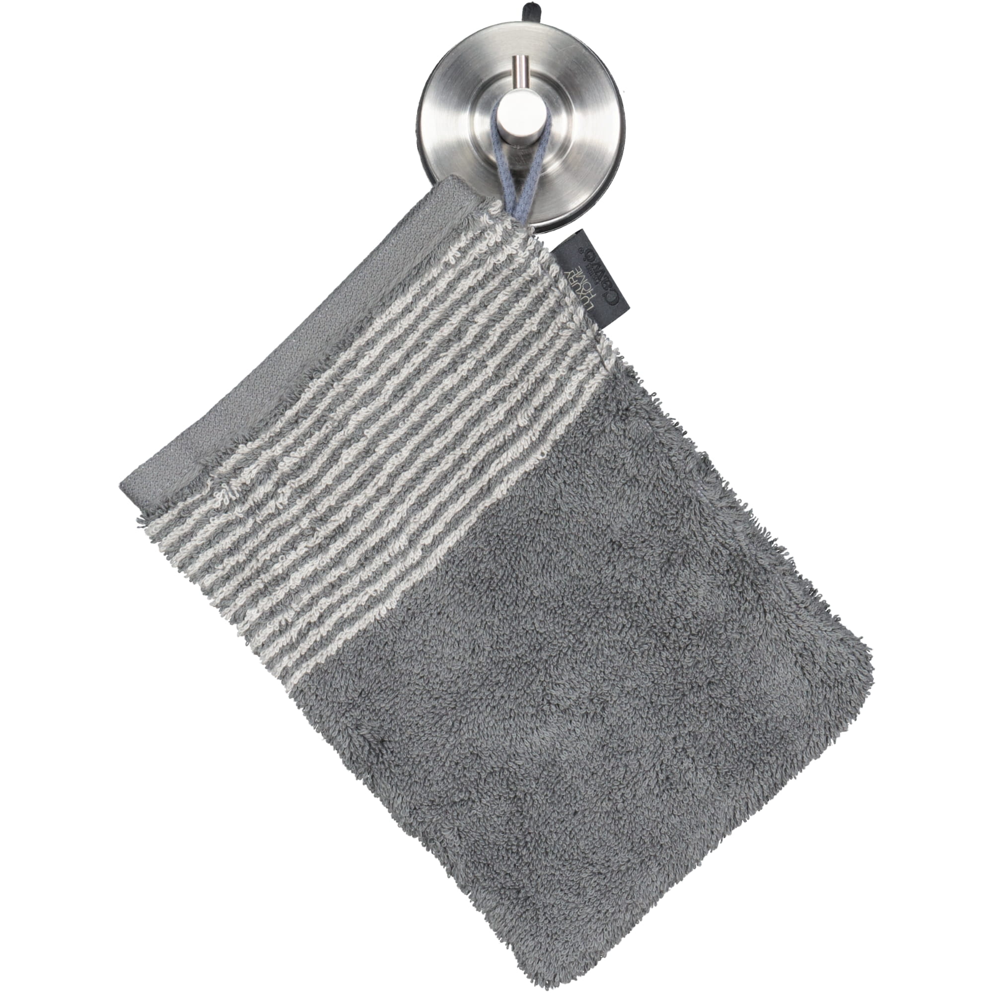 Cawö - Luxury Home Two-Tone 590 - Farbe: schiefer - 77 - Waschhandschuh 16x22 cm