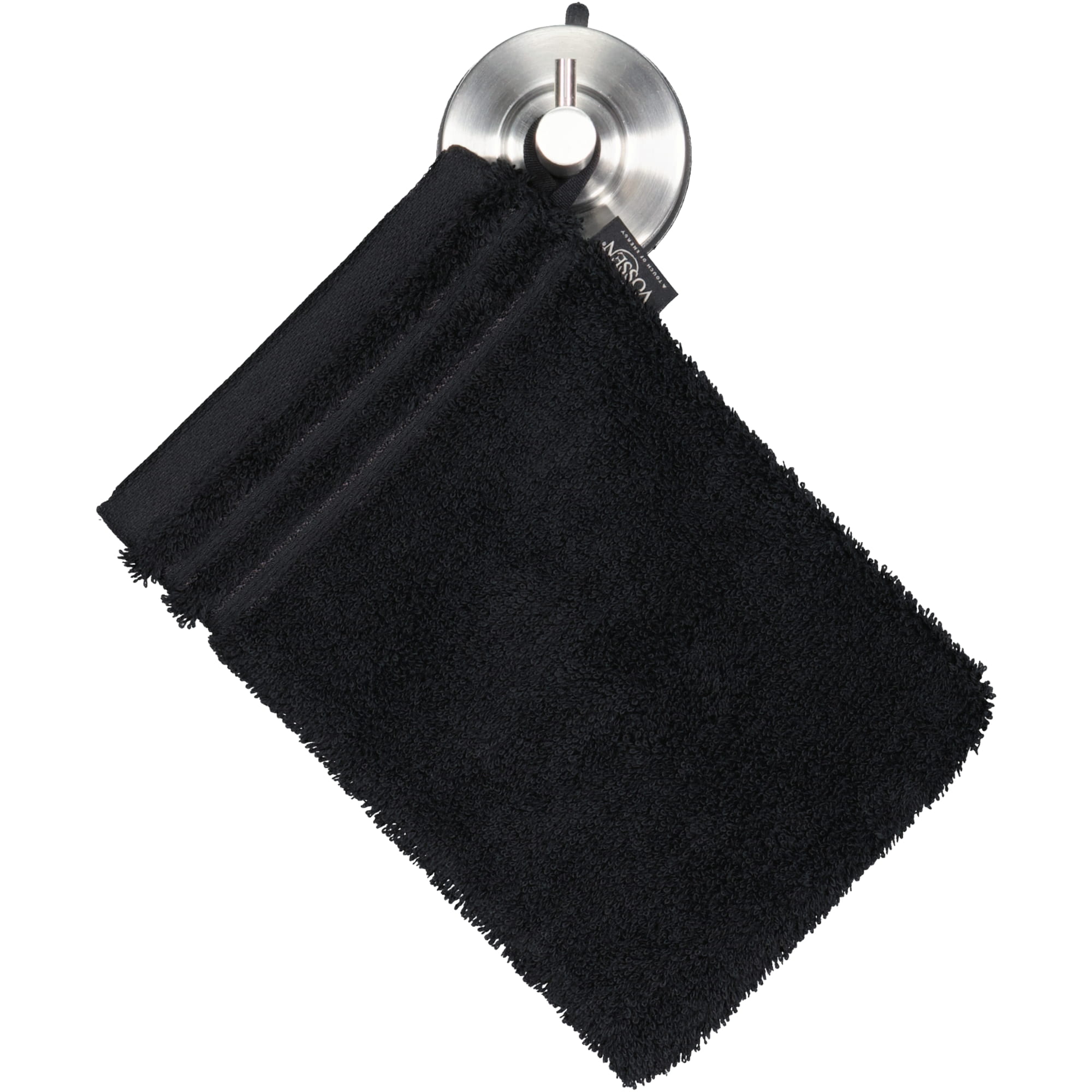Vossen Handtücher Calypso Feeling schwarz - 7900 - Waschhandschuh 16x22 cm