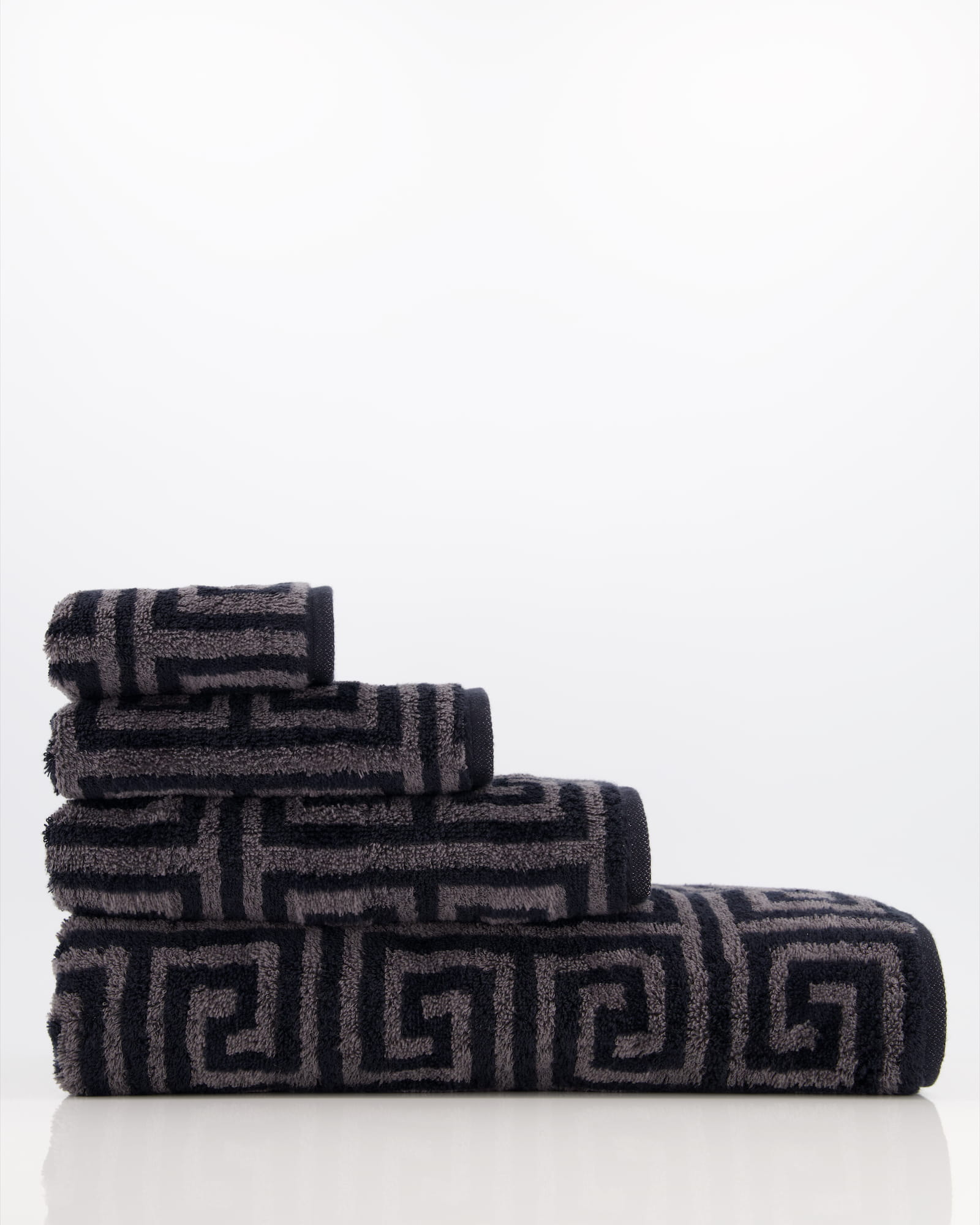 Cawö Handtücher Noblesse Elegance Allover 1088 anthrazit - 97 - Waschhandschuh 16x22 cm