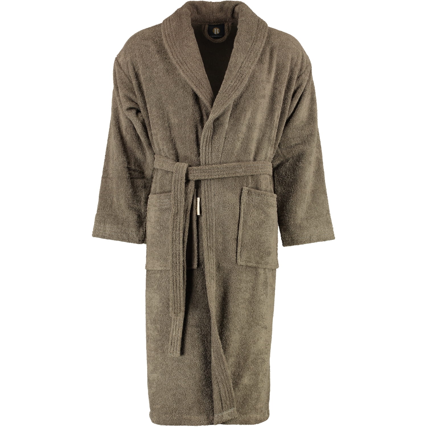 Rhomtuft - Bademantel Sir & Lady - Unisex - Farbe: taupe - 58 - S