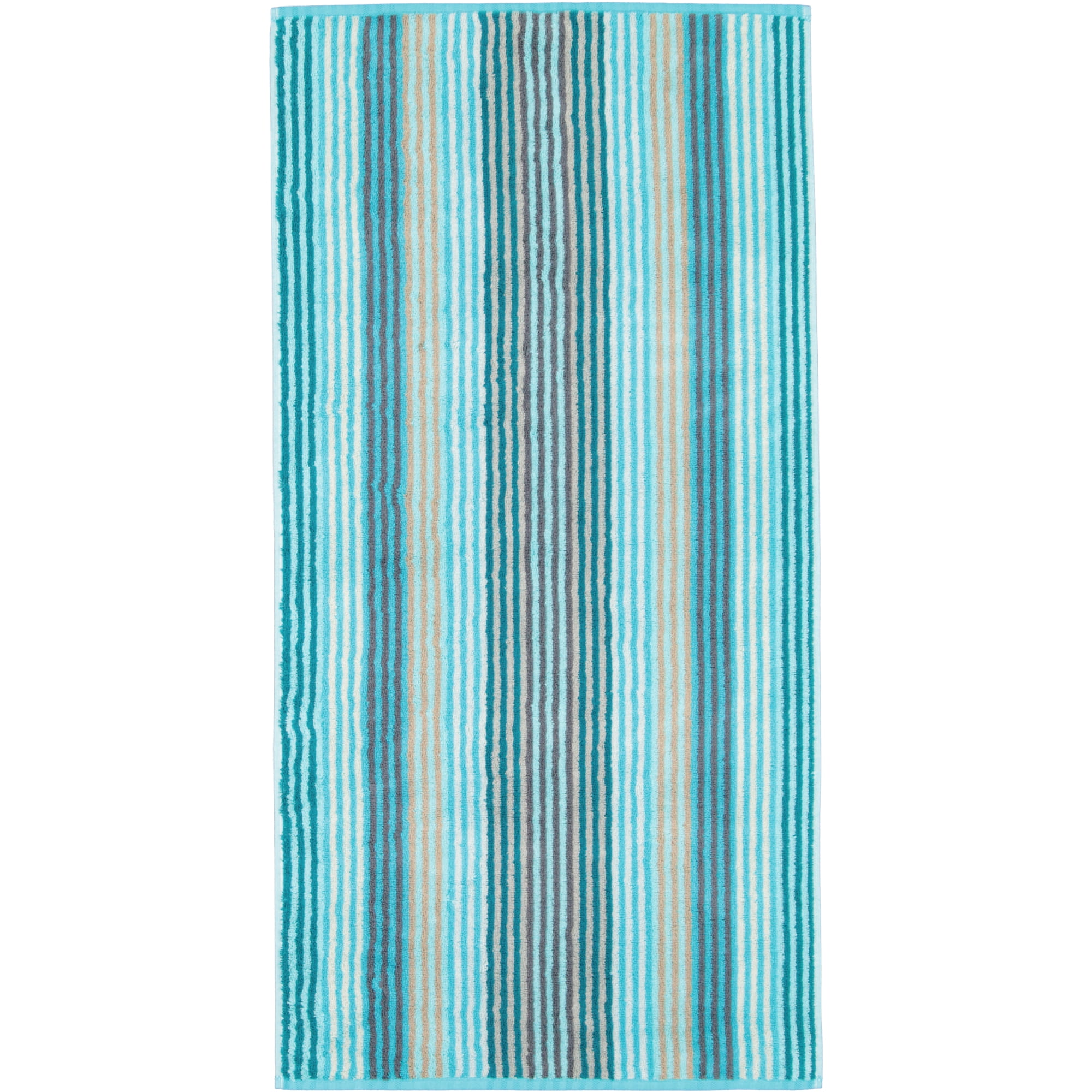 Cawö - Unique Streifen 944 - Farbe: türkis - 44 - Handtuch 50x100 cm