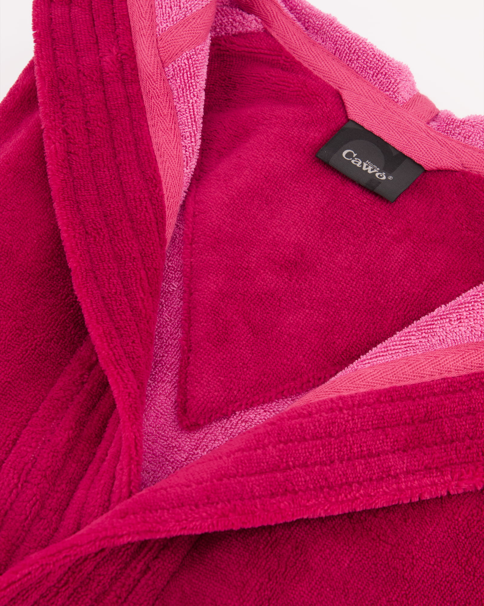 Cawö Home Damen Bademantel Kapuze  802 - Farbe: beere - 22 - M