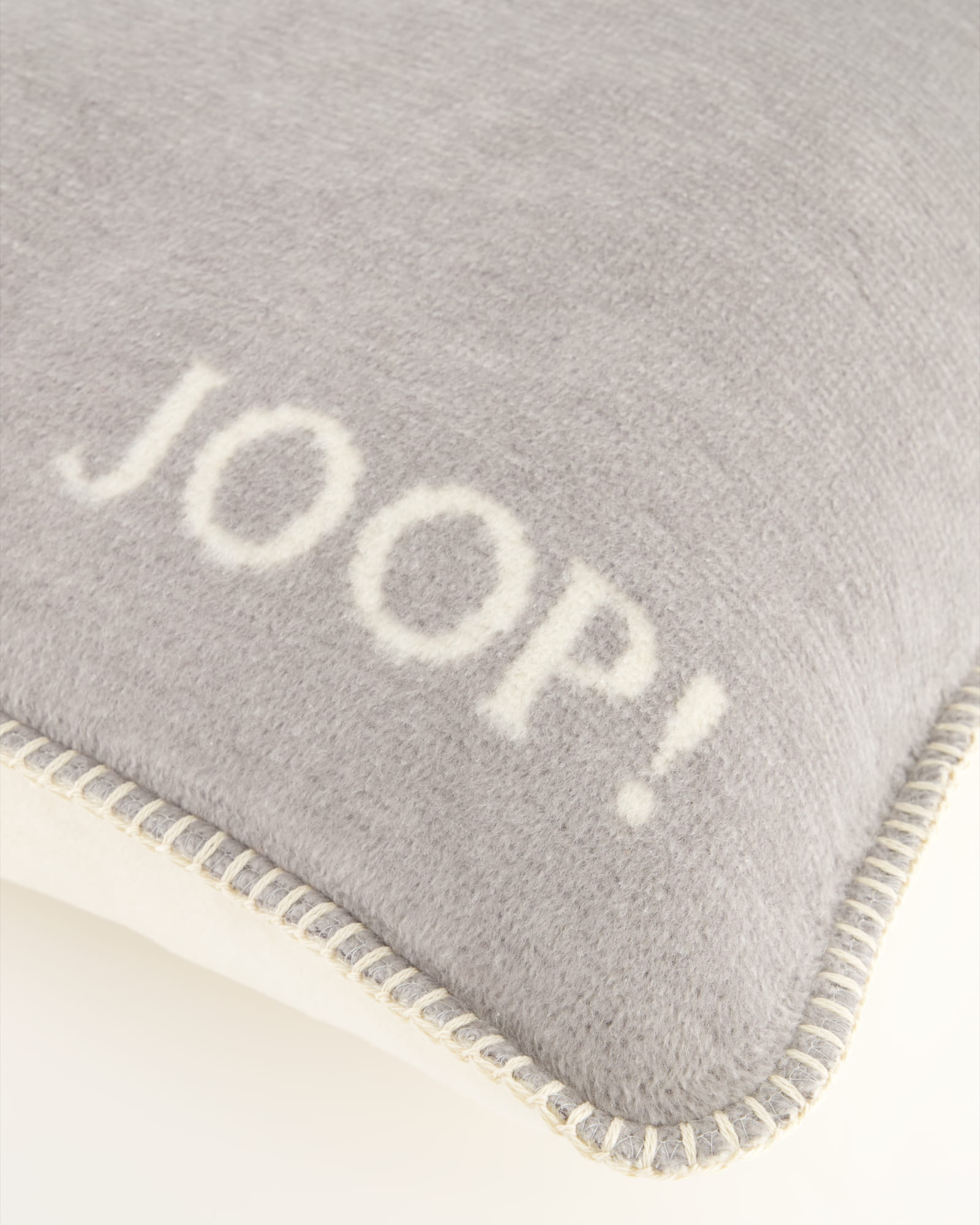 JOOP! Kissenhülle Melange-Doubleface - Größe: 50x50 cm - Farbe: Silber-Natur