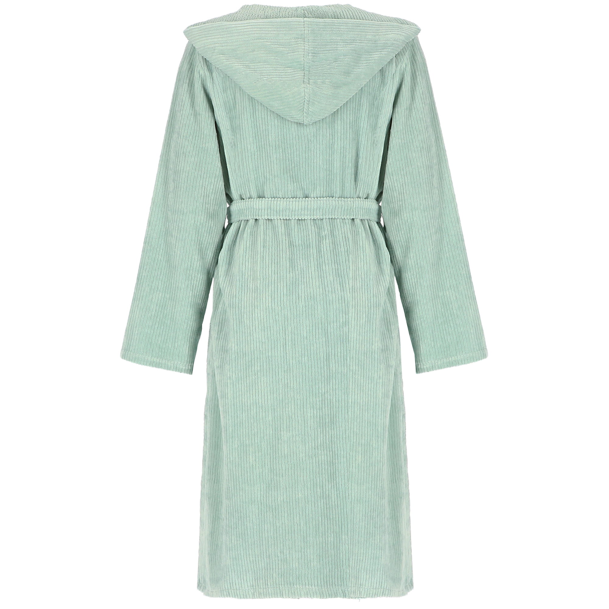 Cawö Bademäntel Damen Kapuze Cord-Optik 6140 mint - 414 - XL