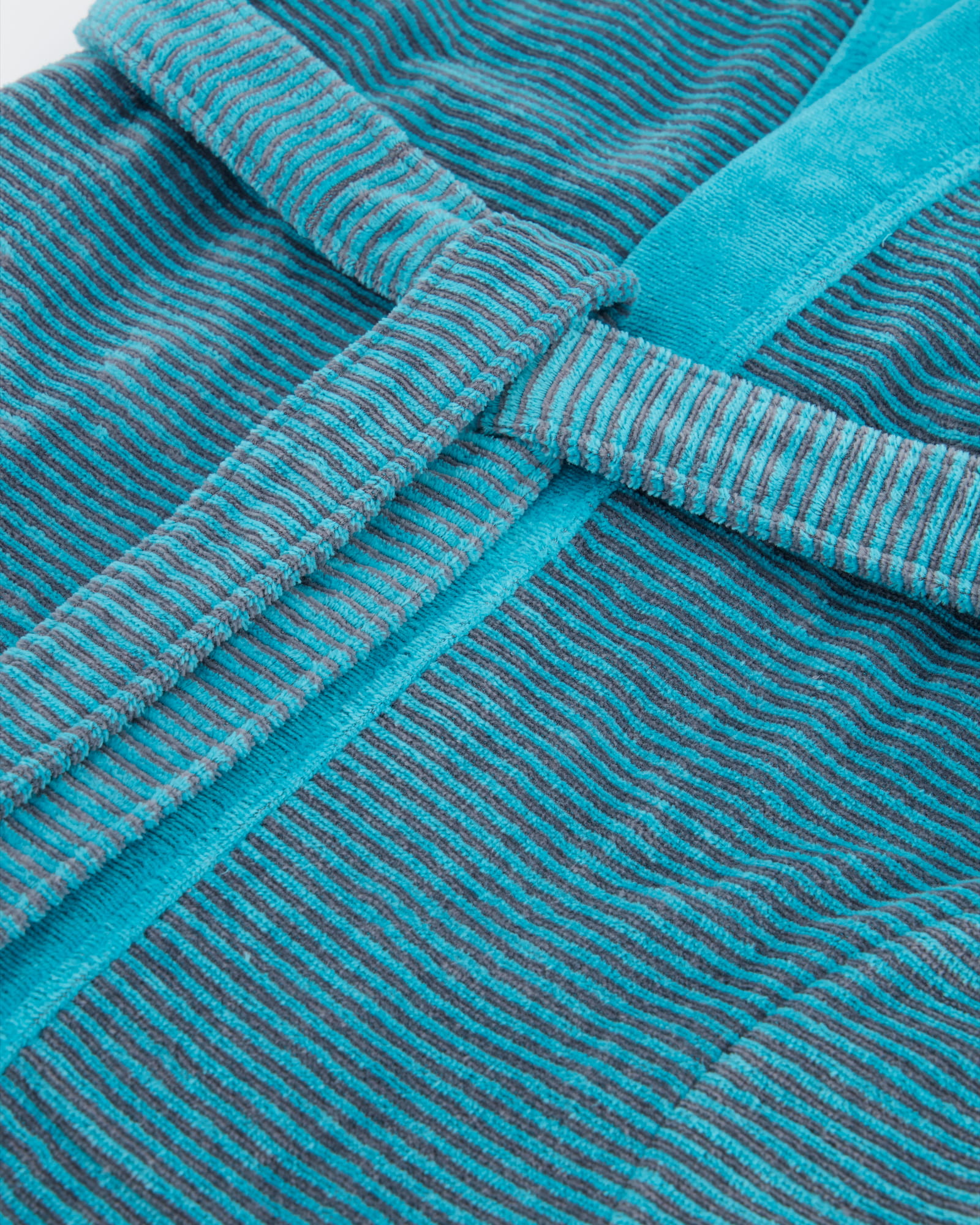Cawö - Damen Bademantel Two-Tone Kimono 6431- Farbe: türkis - 47 - M