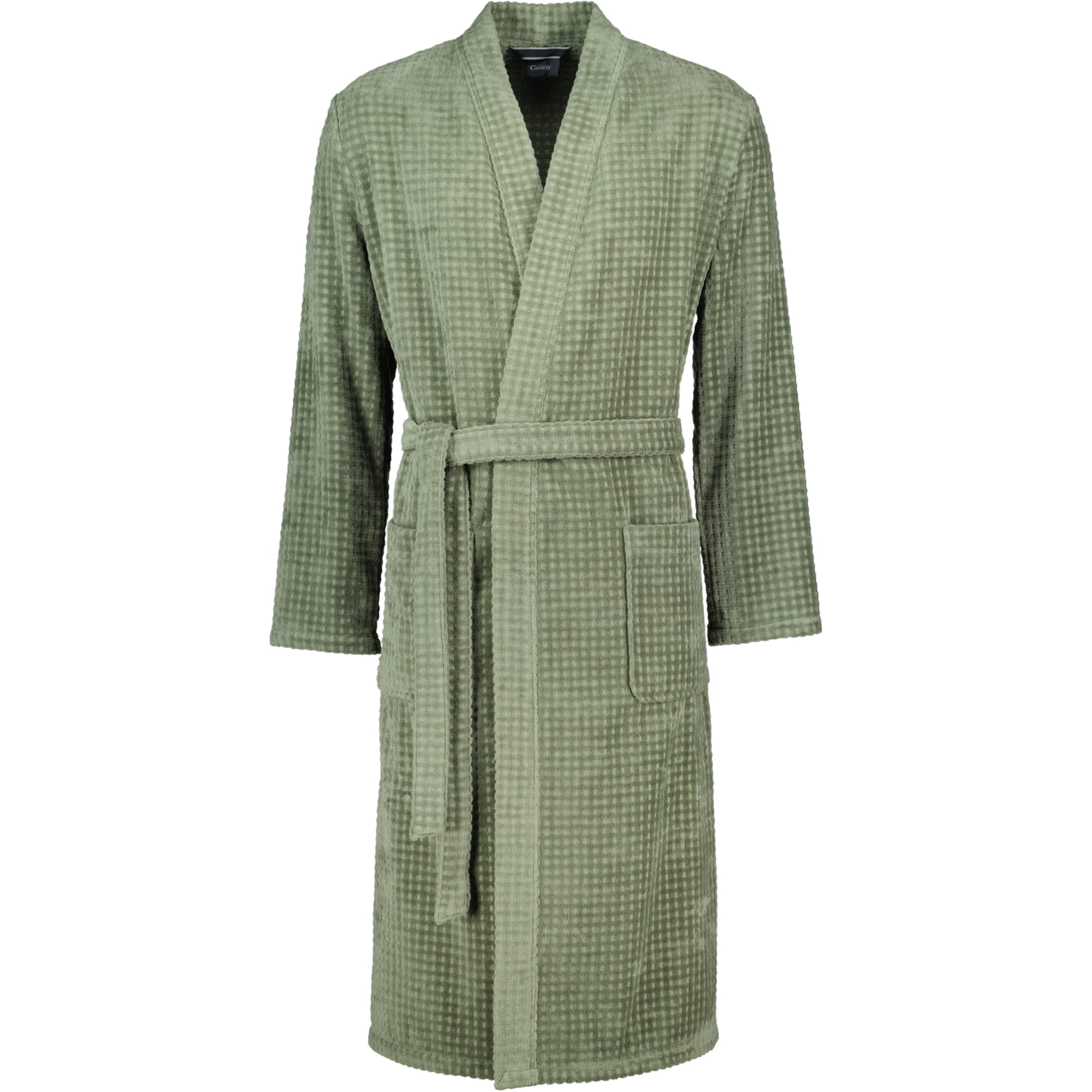 Cawö Bademäntel Herren Kimono Waffelpique 5508 field - 453
