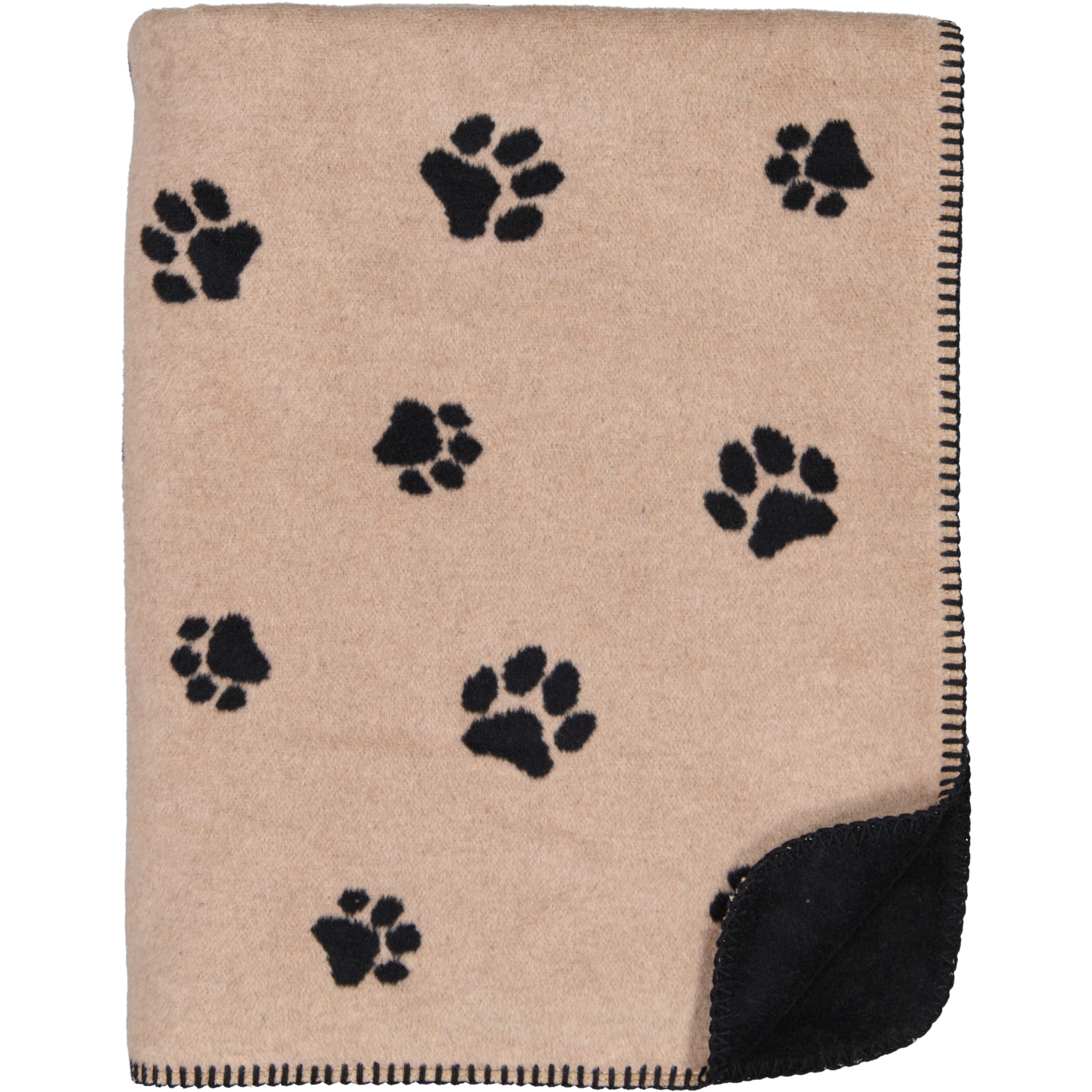 Cawö Wohndecken WE LOVE DOGS 62470 schwarz/beige - 93 - 150x200 cm