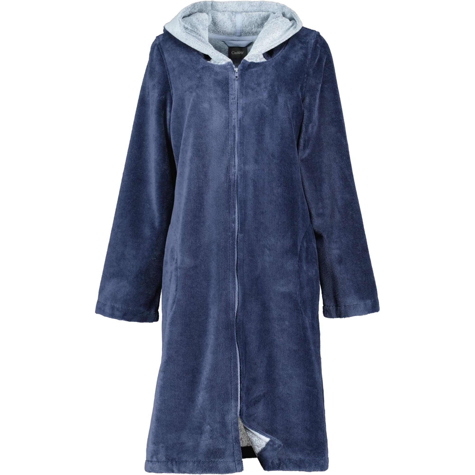 Cawö Home Bademäntel Damen Kurzmantel Kapuze 841 - Farbe: sea - 10 - S