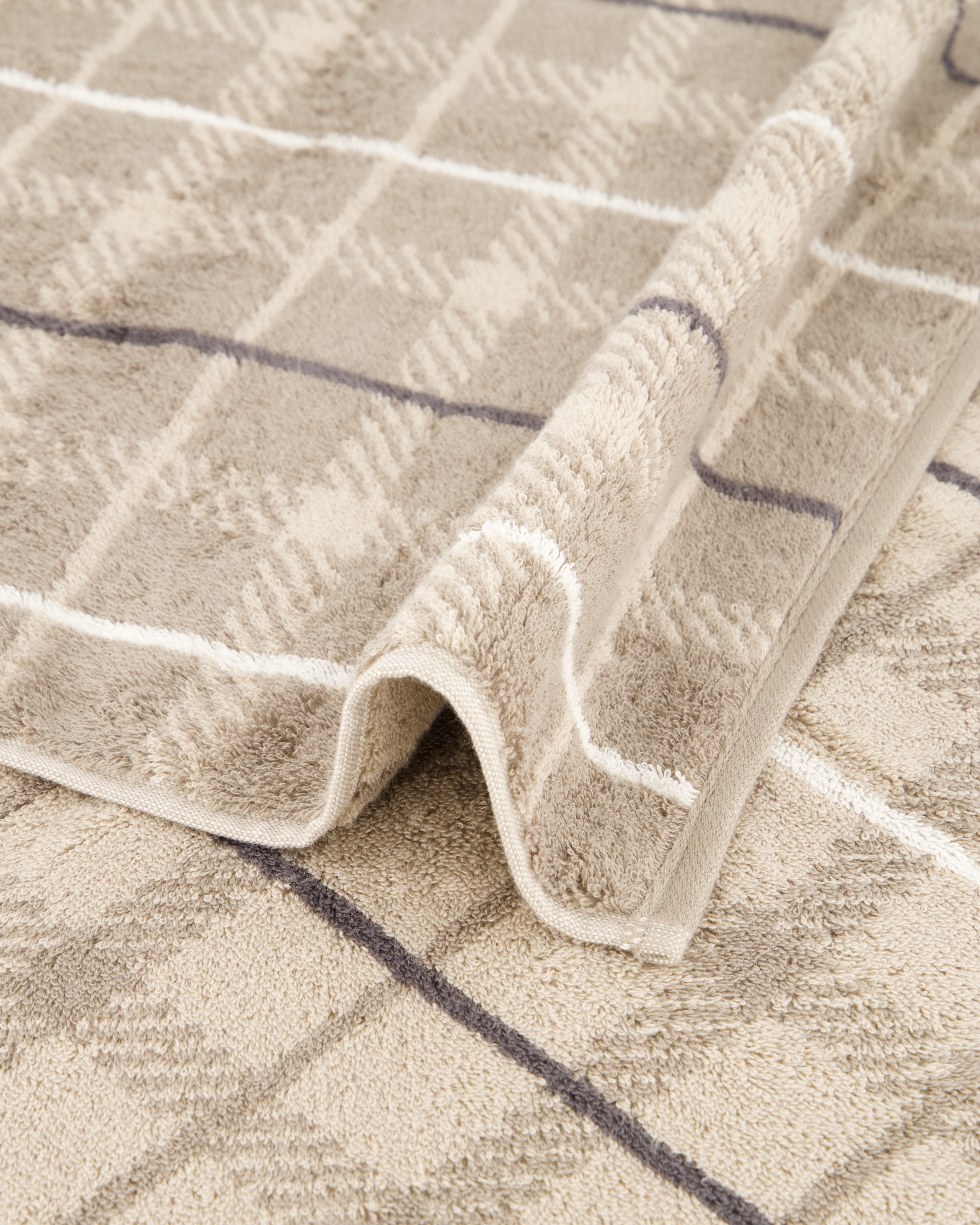 JOOP! Handtücher Contour Checked 1715 Taupe - 73