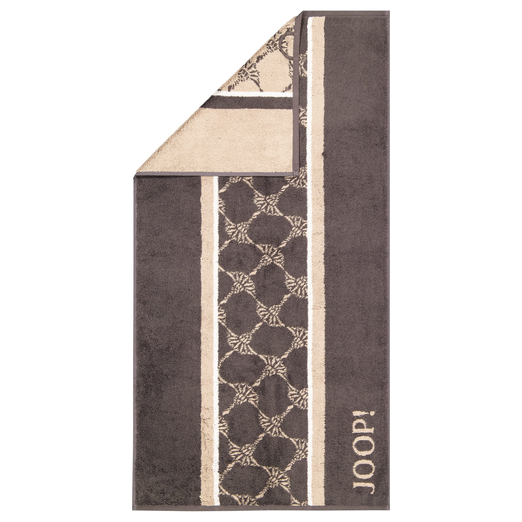 JOOP! Handtücher Sauna Stripes 1717 Anthrazit - 73 - Handtuch 50x100 cm