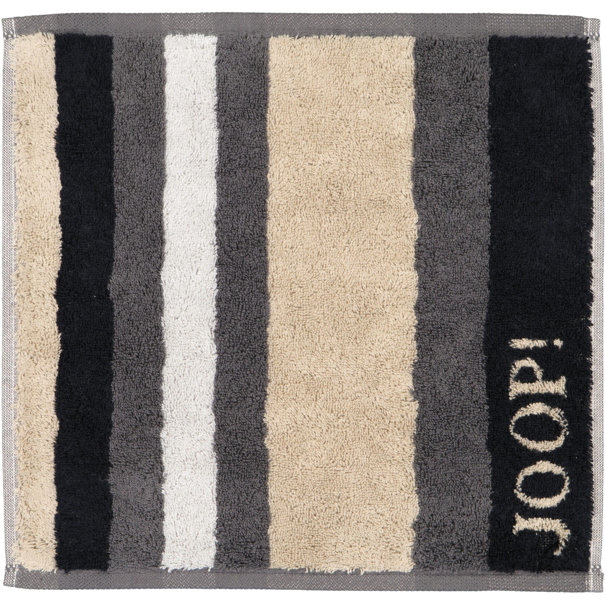 JOOP! Handtücher Vibe Streifen 1698 stein - 37 - Seiflappen 30x30 cm