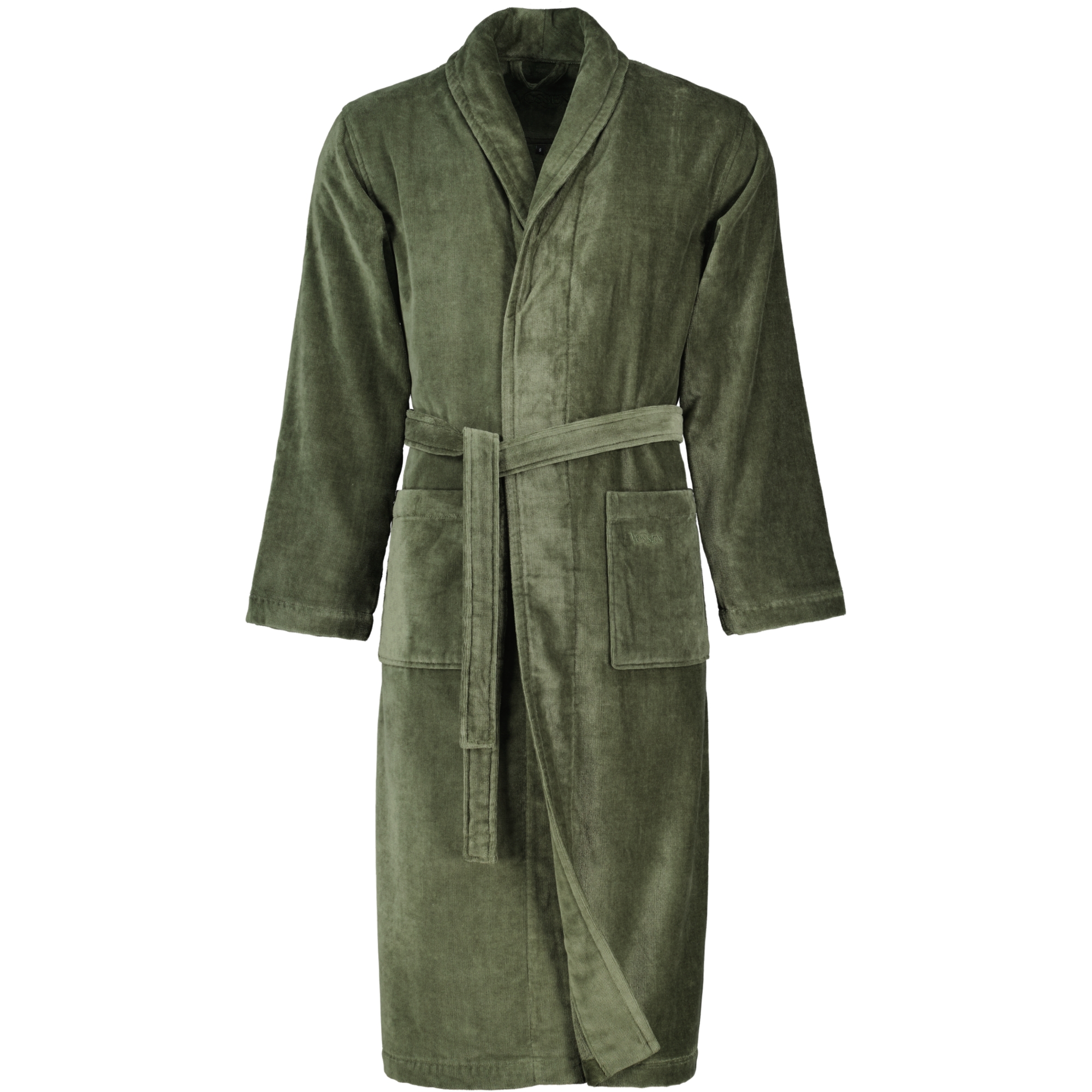 Vossen Bademäntel unisex Schalkragen Feeling-L mud green - 5830