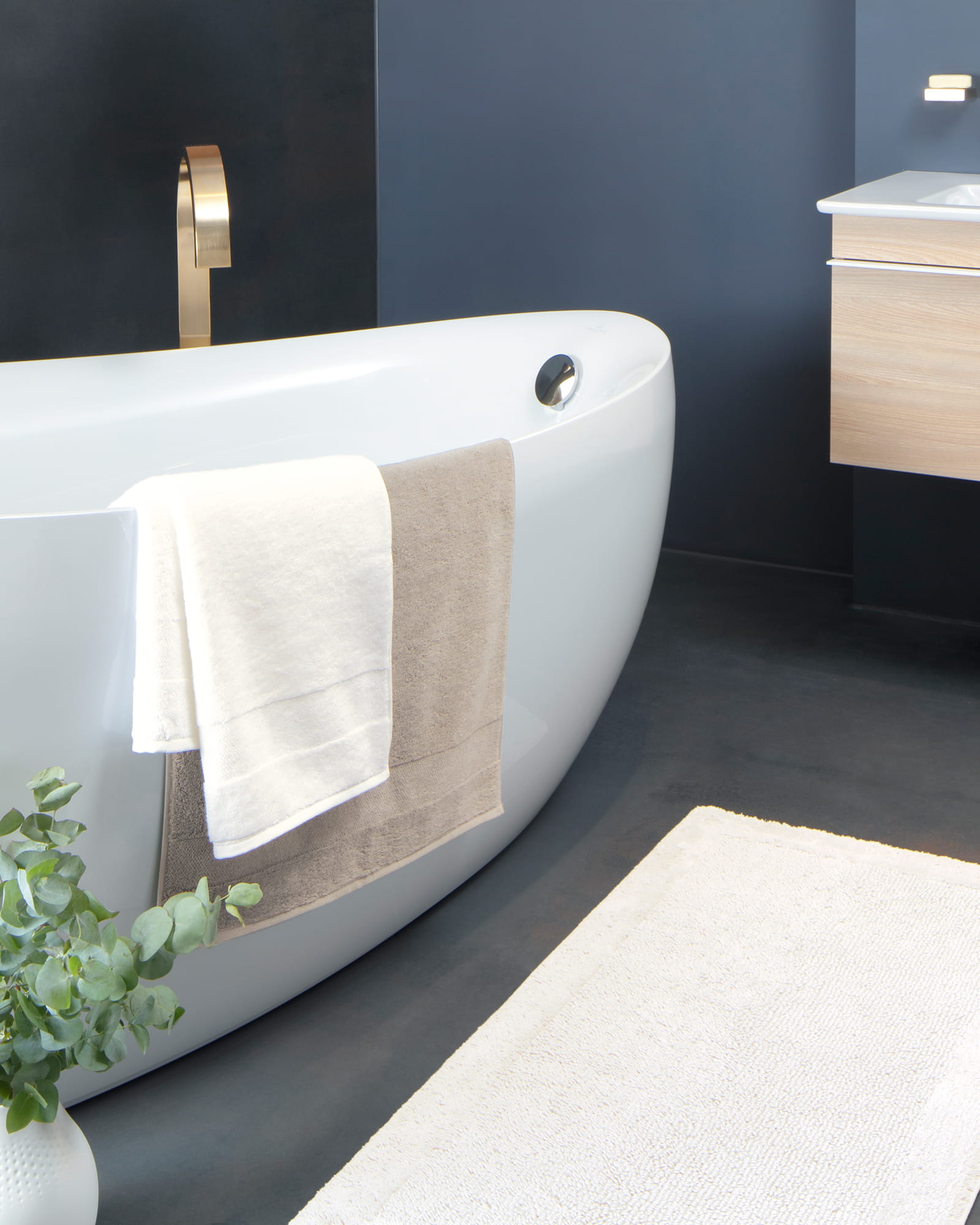 Villeroy & Boch - Badteppich Coordinates Charisma 2555 - Farbe: brilliant white - 600 - 60x60 cm