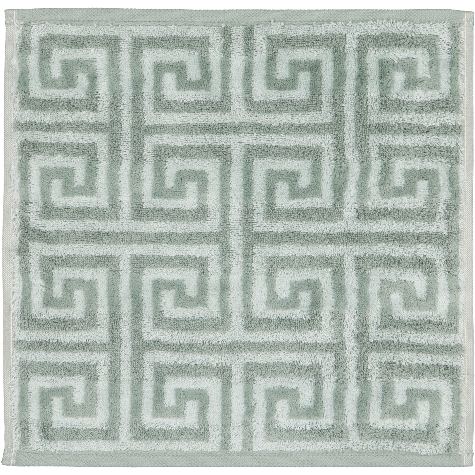 Cawö Handtücher Noblesse Elegance Allover 1088 nordic green - 44 - Seiflappen 30x30 cm