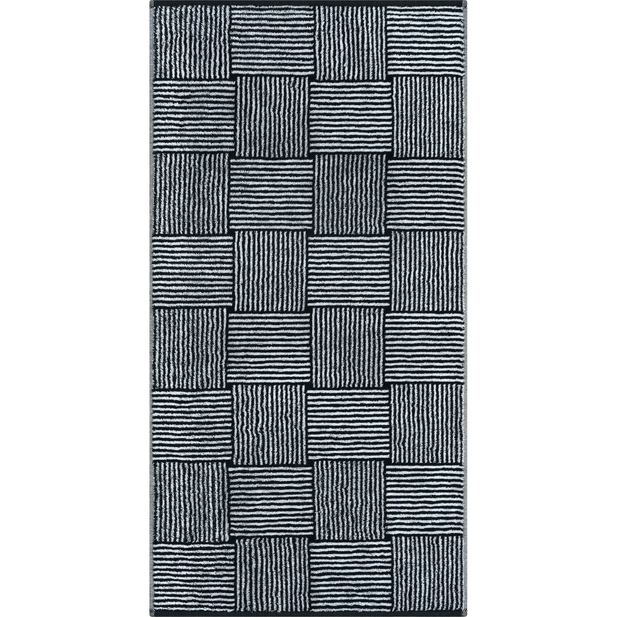 Cawö Handtücher Black&White Chess 6281 schwarz/weiß - 96 - Duschtuch 80x150 cm