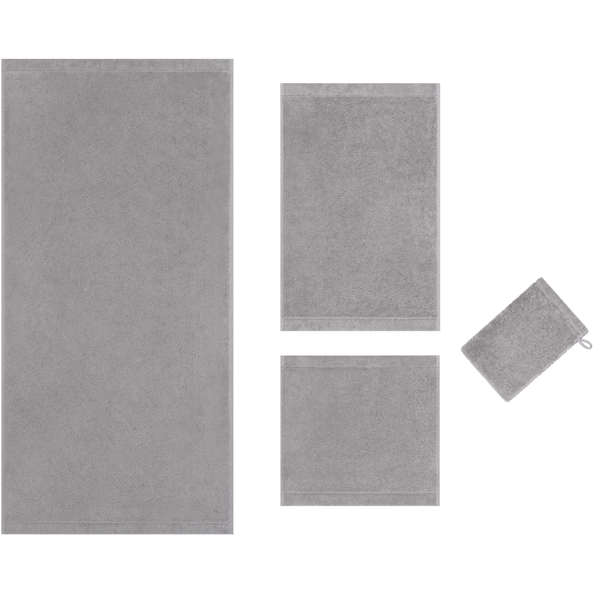Cawö Handtücher Lifestyle Uni 7007 metal - 735 - Seiflappen 30x30 cm
