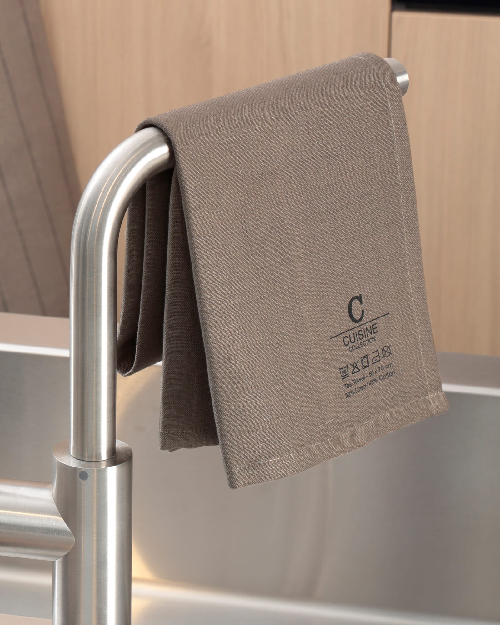 Cawö Home Geschirrtücher Cuisine Nature Streifen 532 muskat - 33 - 50x70 cm