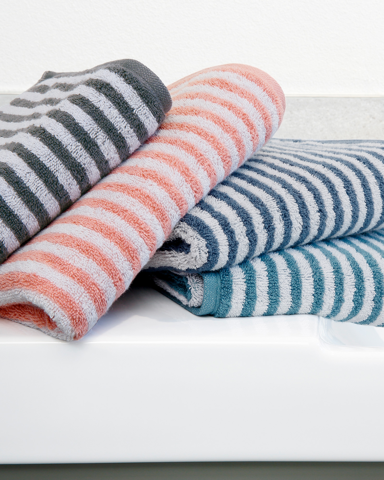 Cawö - Campus Ringel 955 - Farbe: anthrazit - 77 - Duschtuch 70x140 cm